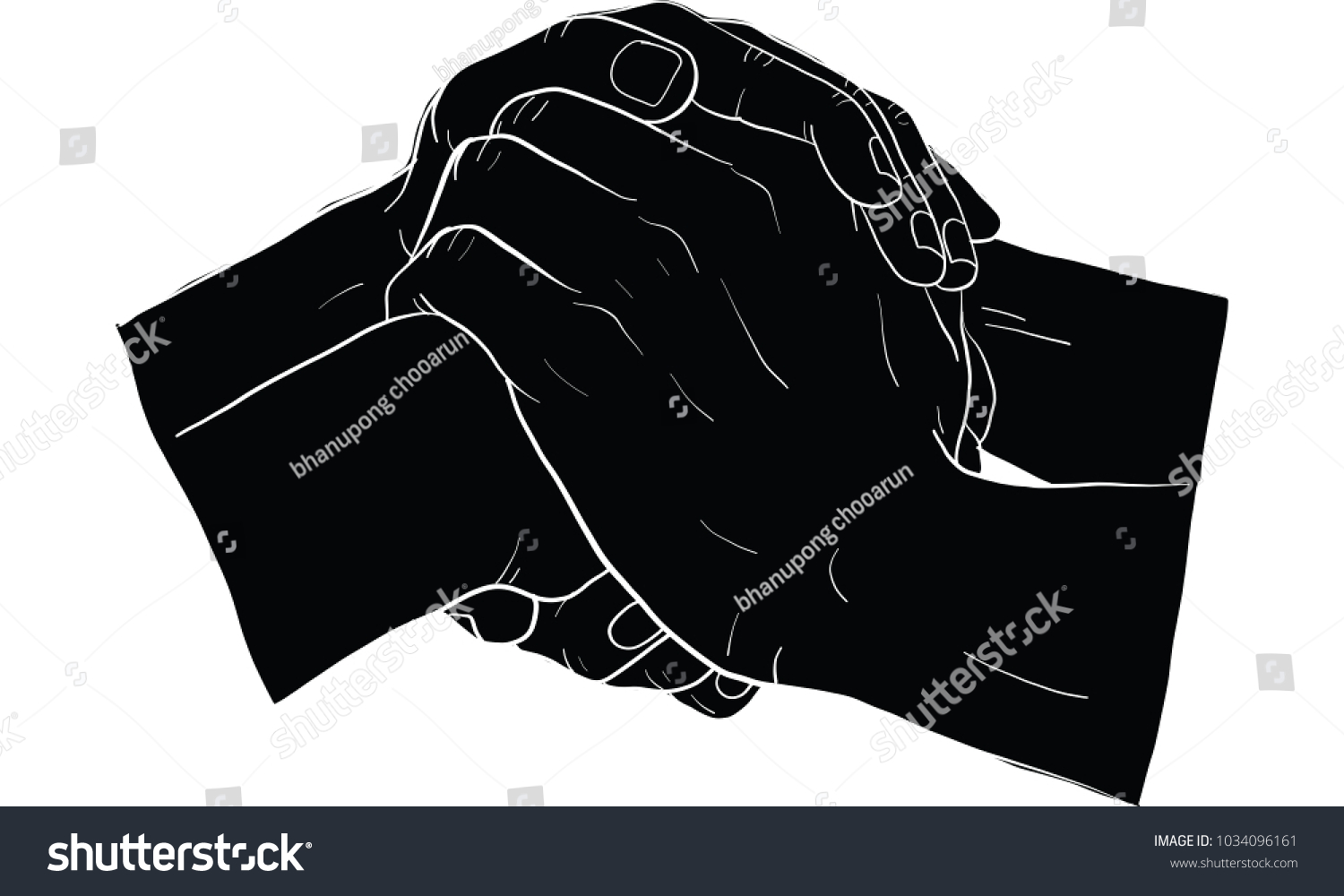 Hand Holding Hand Together Vector Stock Vector (Royalty Free ...