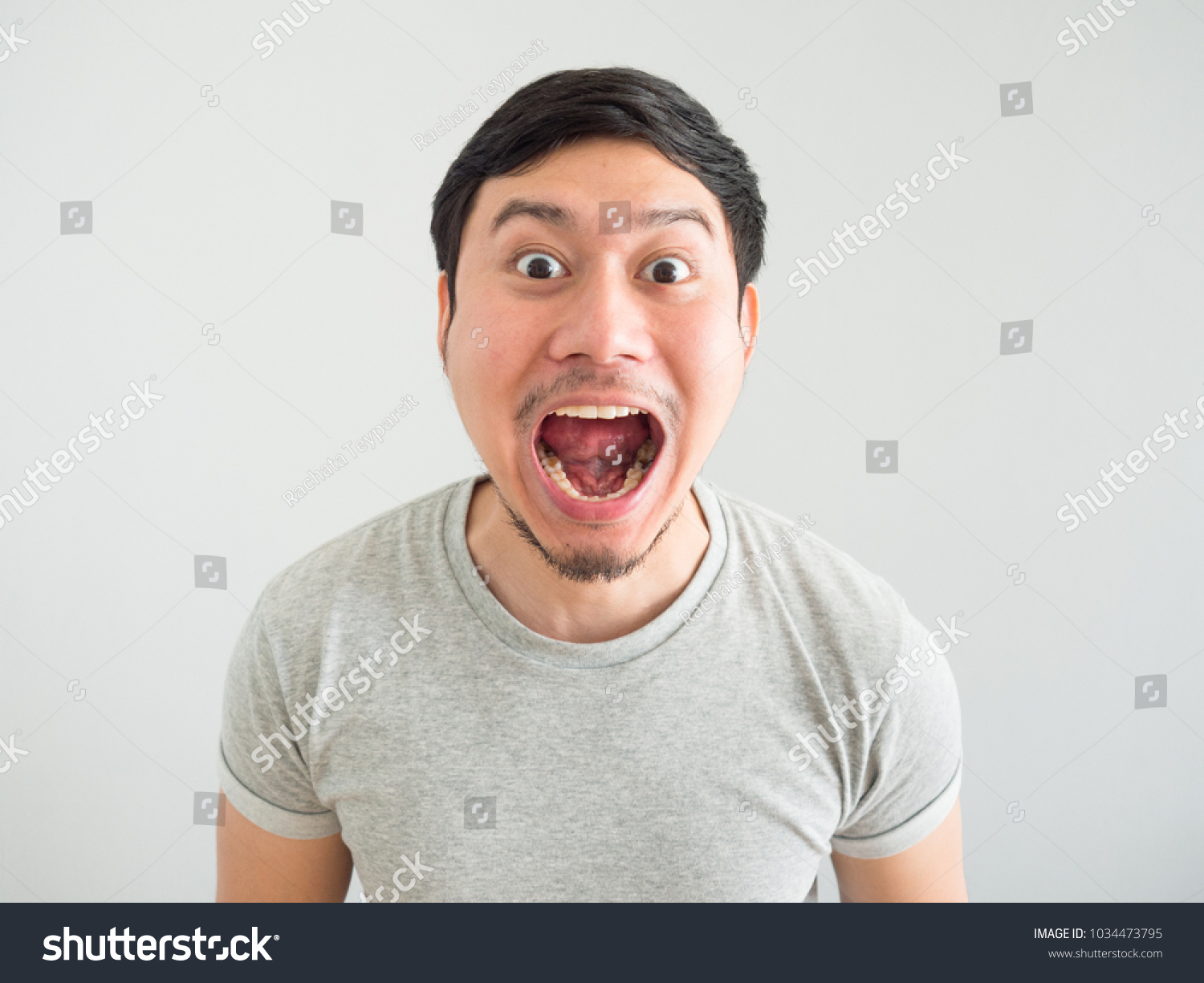 Funny Face Bad Breath Asian Man Stock Photo 1034473795 | Shutterstock