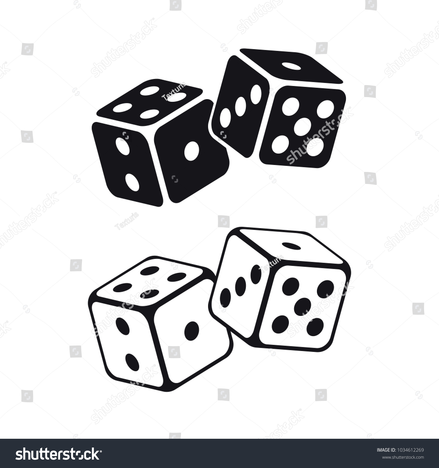 Dice Cubes On White Background Vector Stock Vector (Royalty Free ...