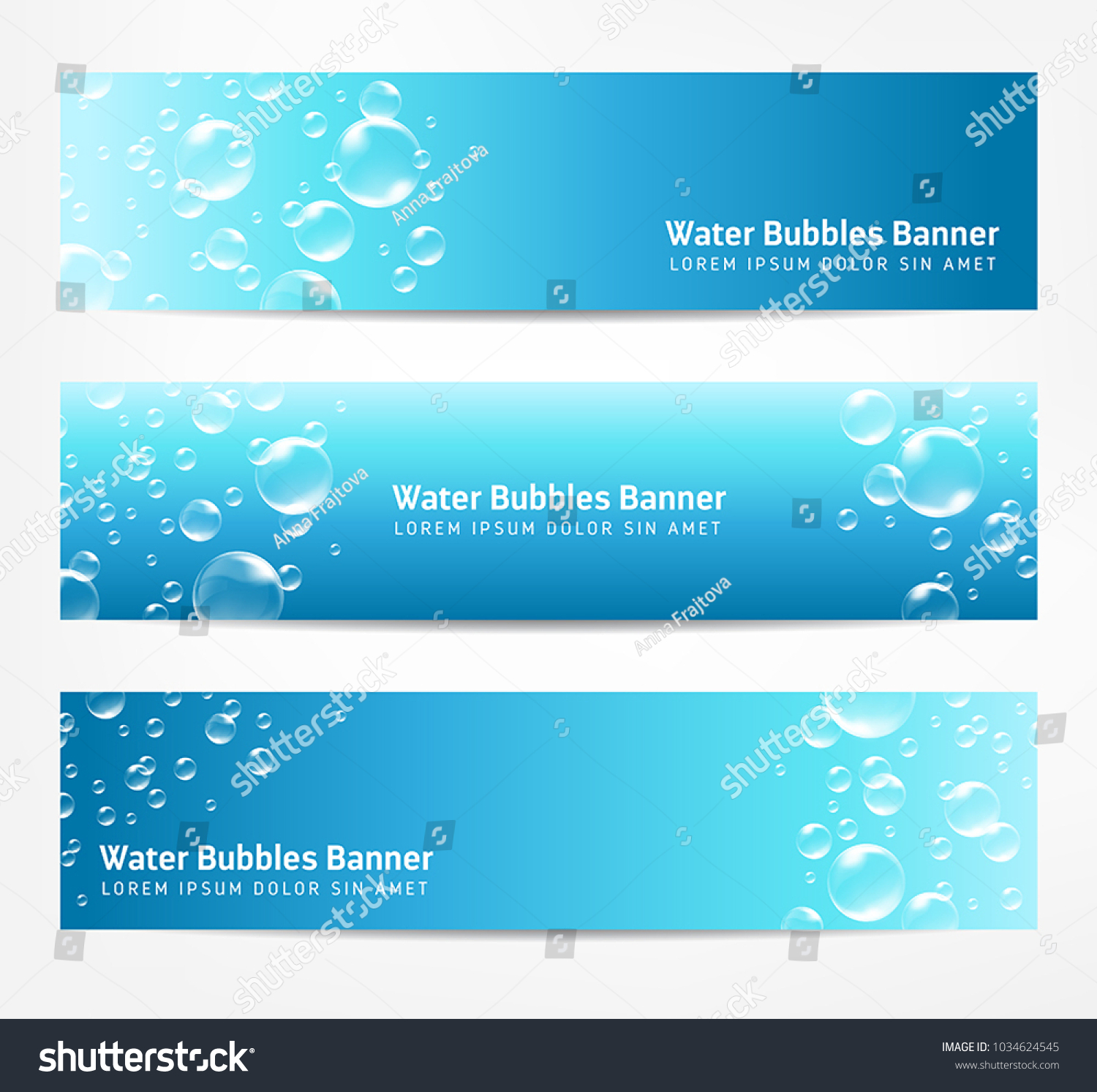 Banners Water Bubbles Can Illustrate Cleanliness Stock Vector (Royalty ...