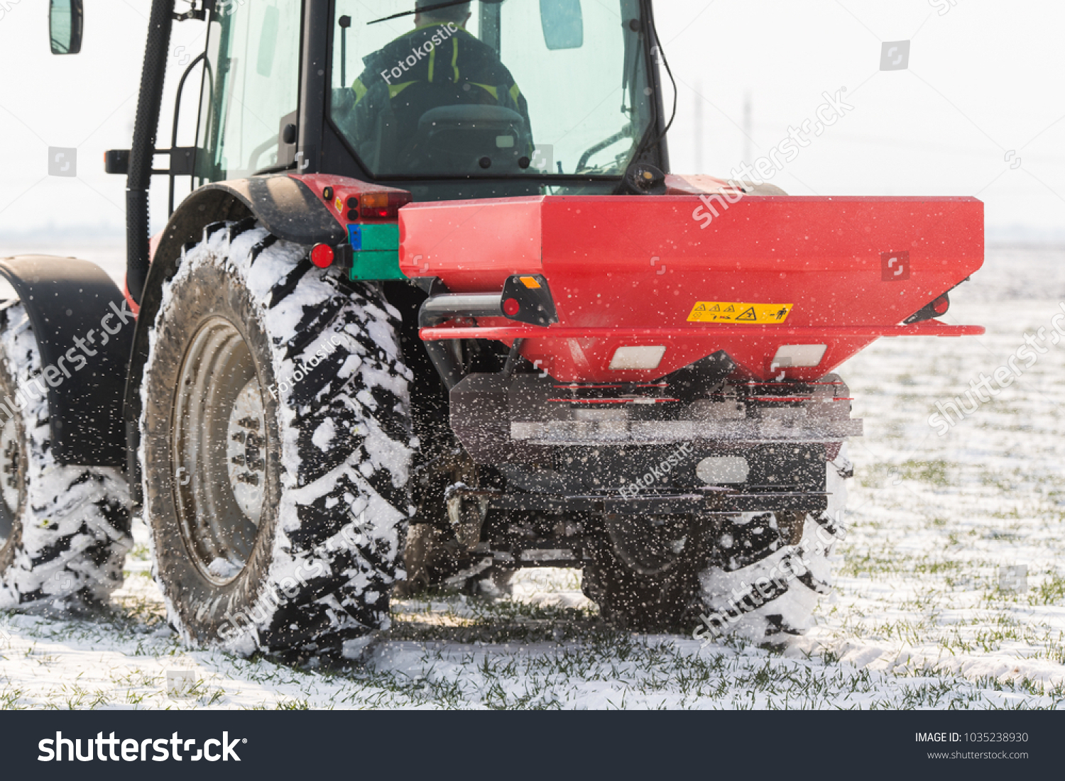 Farmer Tractor Seeding Sowing Crops Agricultural Stock Photo 1035238930 ...