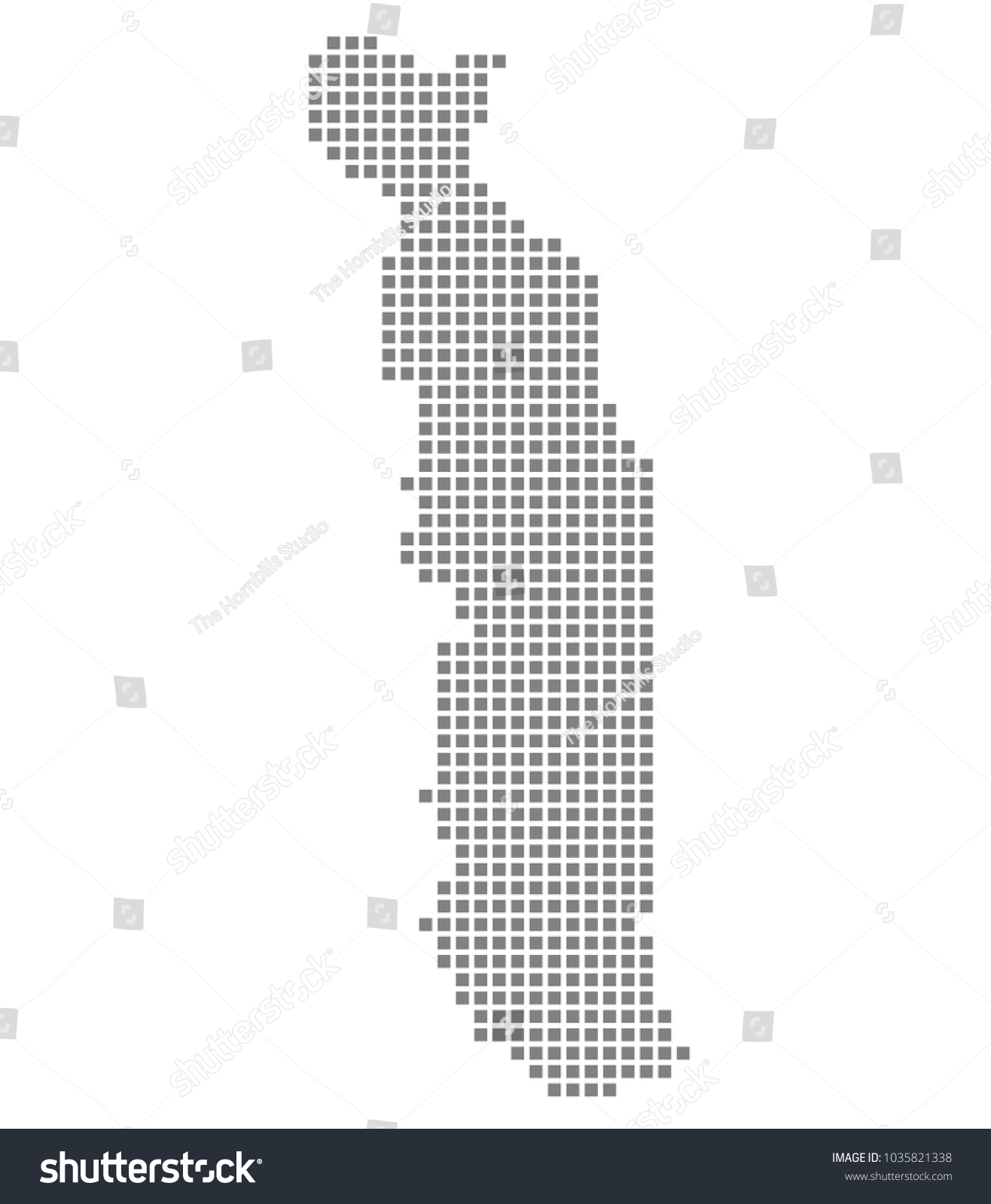 Pixel Map Togo Vector Dotted Map Stock Vector (Royalty Free) 1035821338 ...