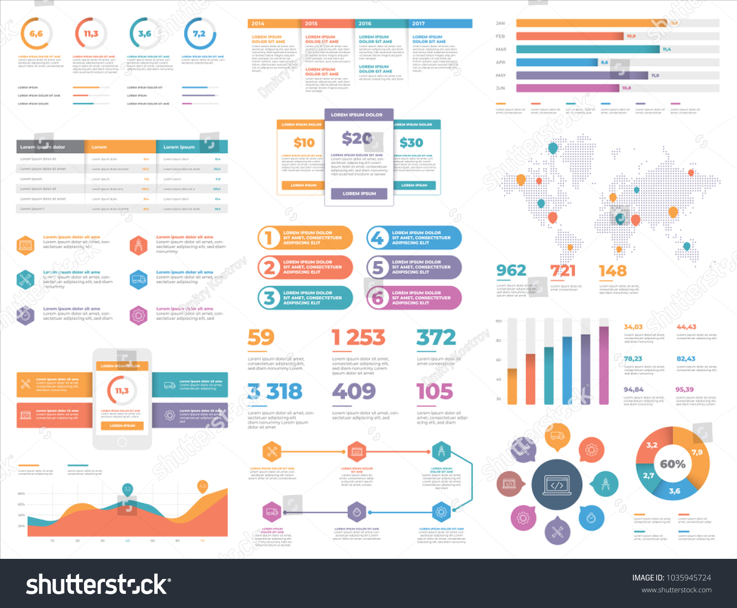 Infographic Vector Illustration World Map Information Stock Vector ...