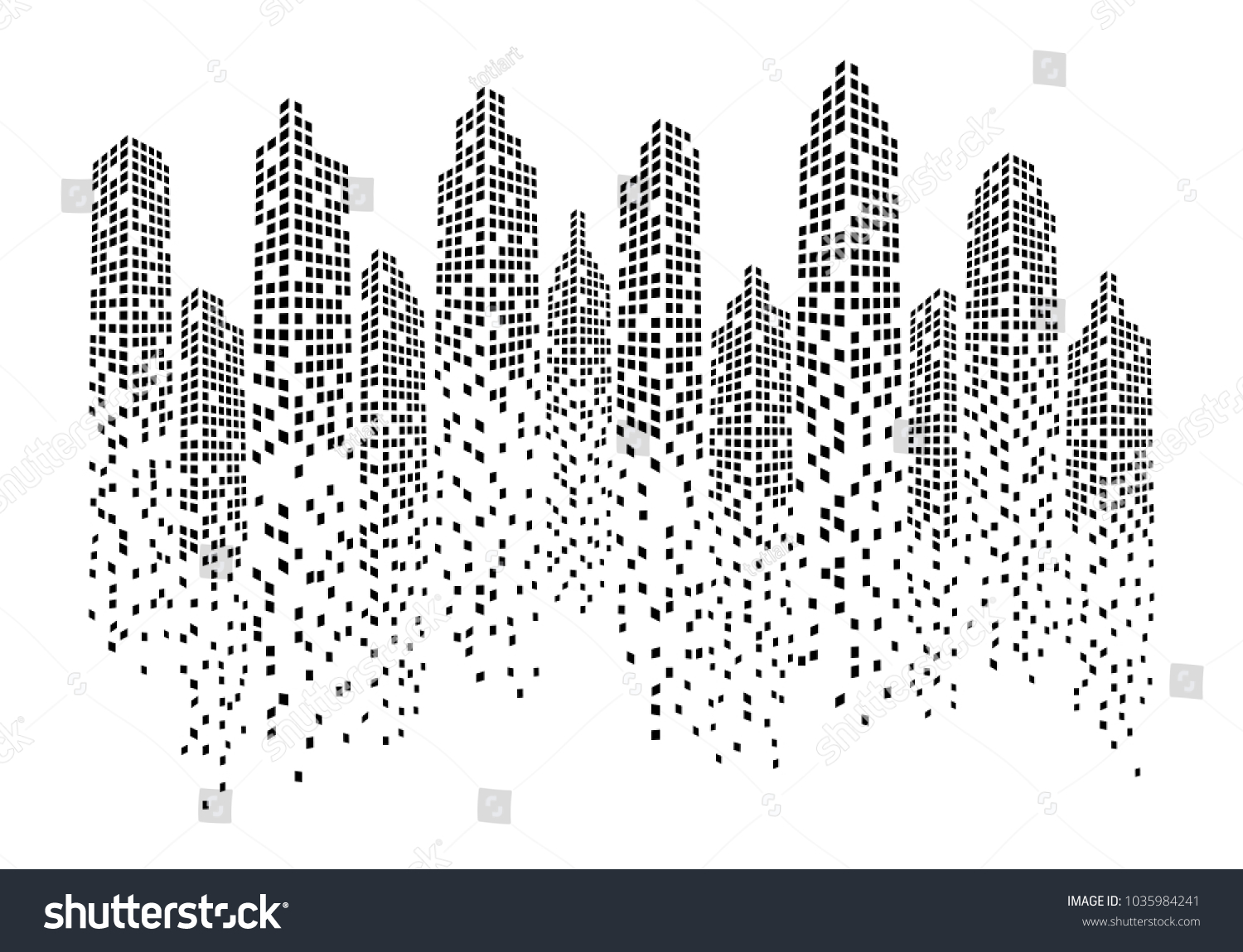 Modern City Skyline City Silhouette Vector Stock Vector (Royalty Free ...