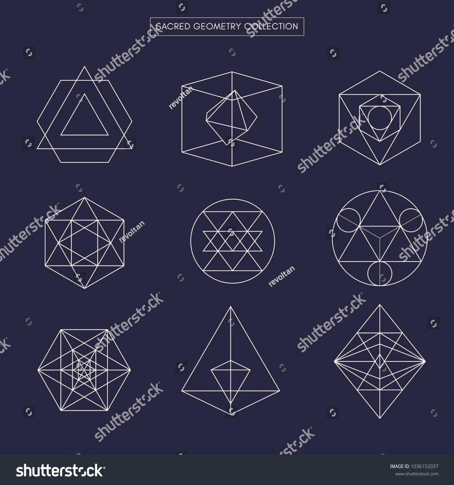 Sacred Geometry Vector Design Elements Original Stock Vector (Royalty ...