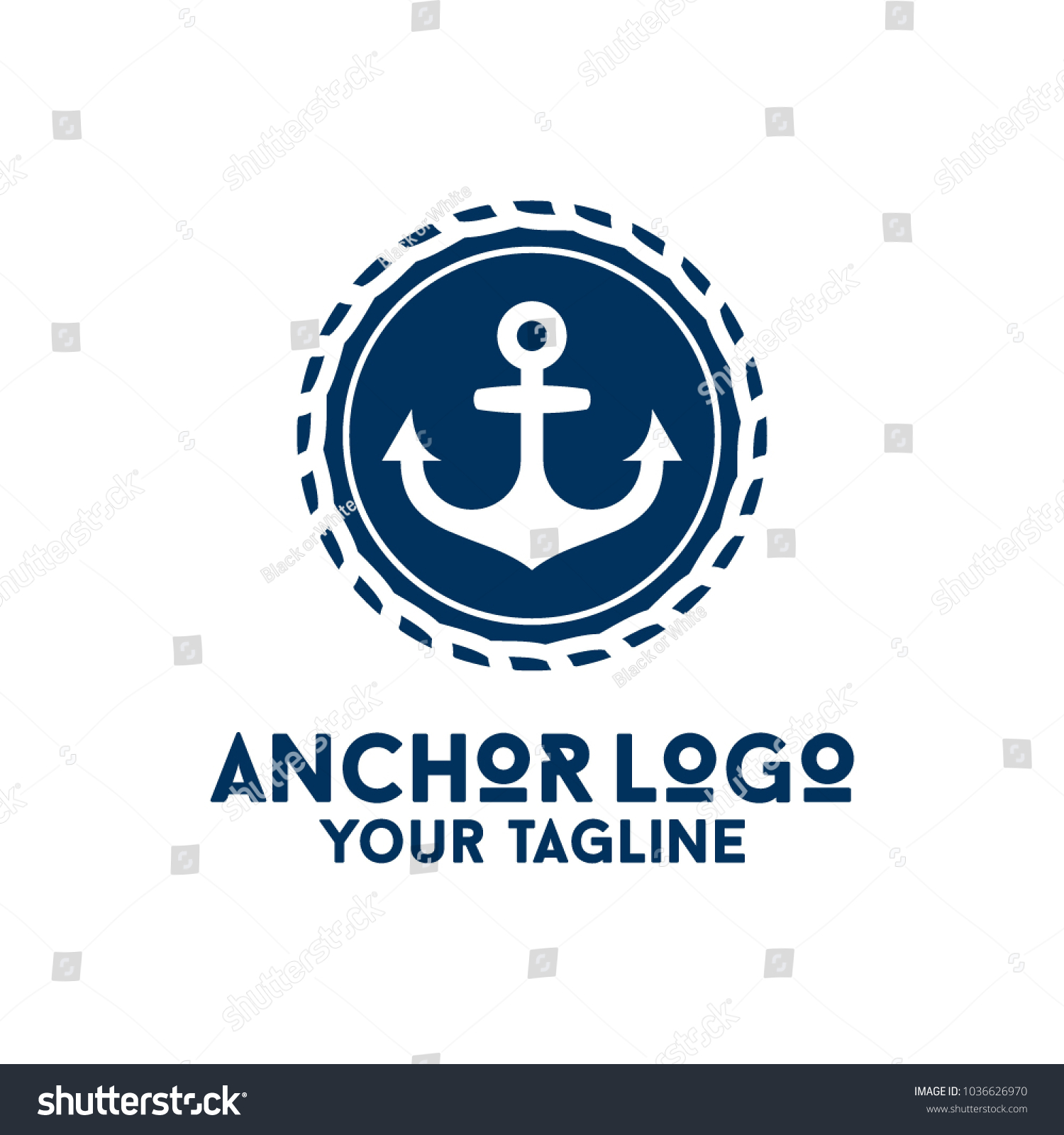 Anchor Logo Design Stock Vector (Royalty Free) 1036626970 | Shutterstock