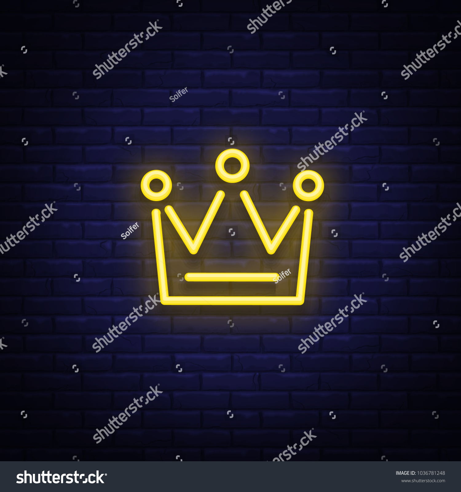 Crown Neon Sign Neon Icon Light Stock Vector (Royalty Free) 1036781248 ...