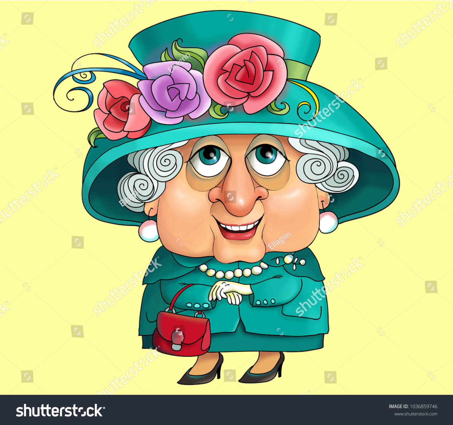 Comic Caricature Cartoon Funny Queen Isolated Stock Illustration ...