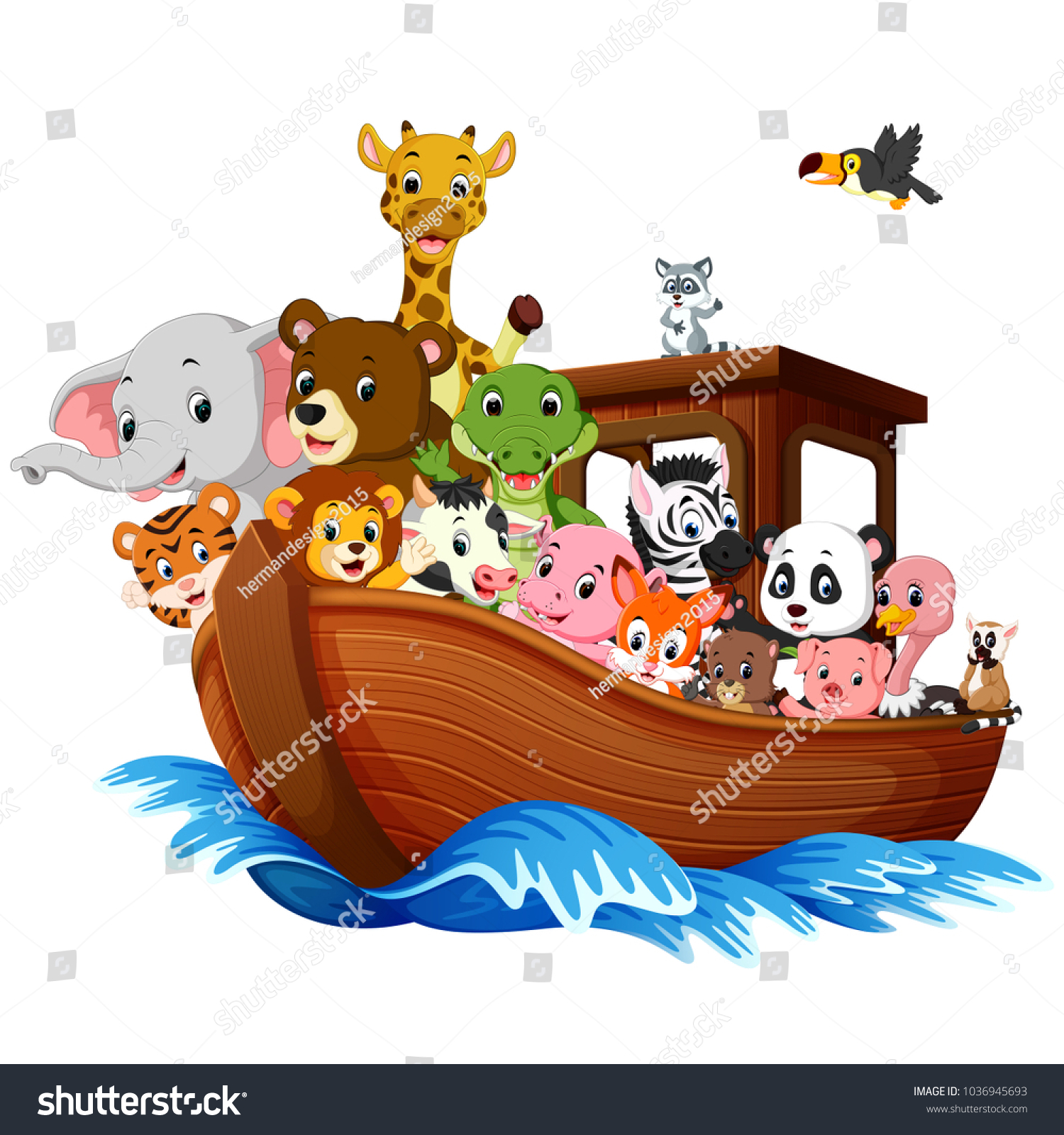 Noahs Ark Cartoon Stock Illustration 1036945693 | Shutterstock