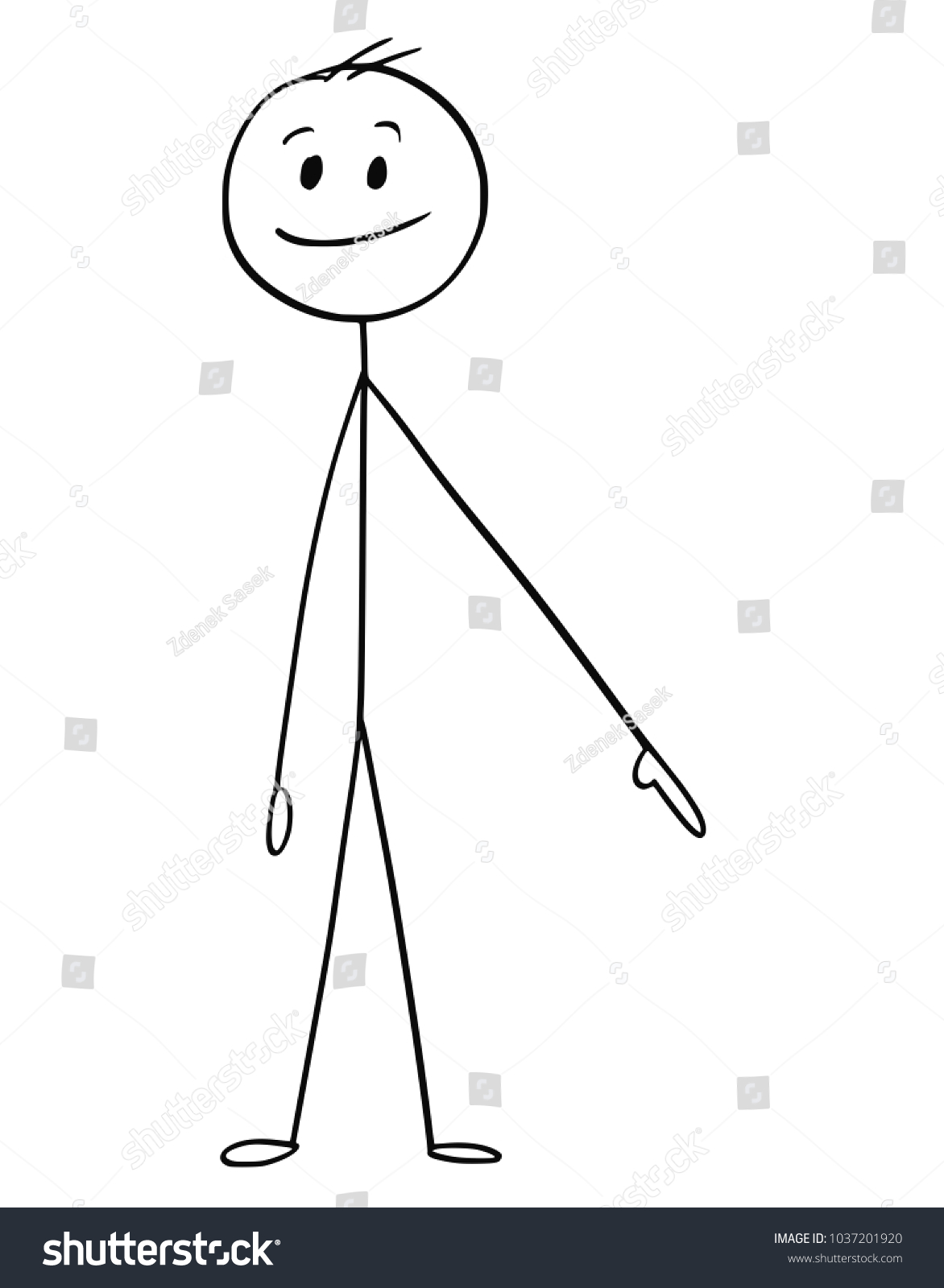 Cartoon Stick Man Drawing Conceptual Illustration Stock Vector (Royalty ...