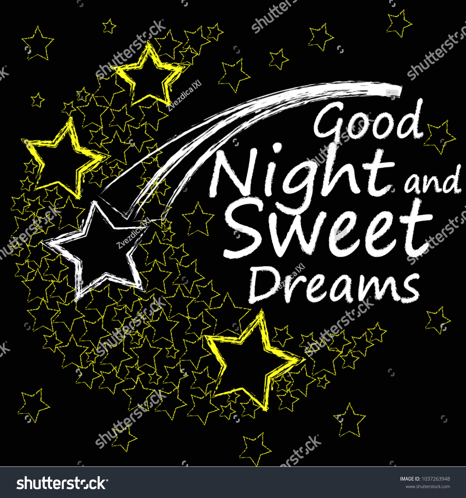 Good Nightstarsshooting Starnature Stock Vector (Royalty Free ...