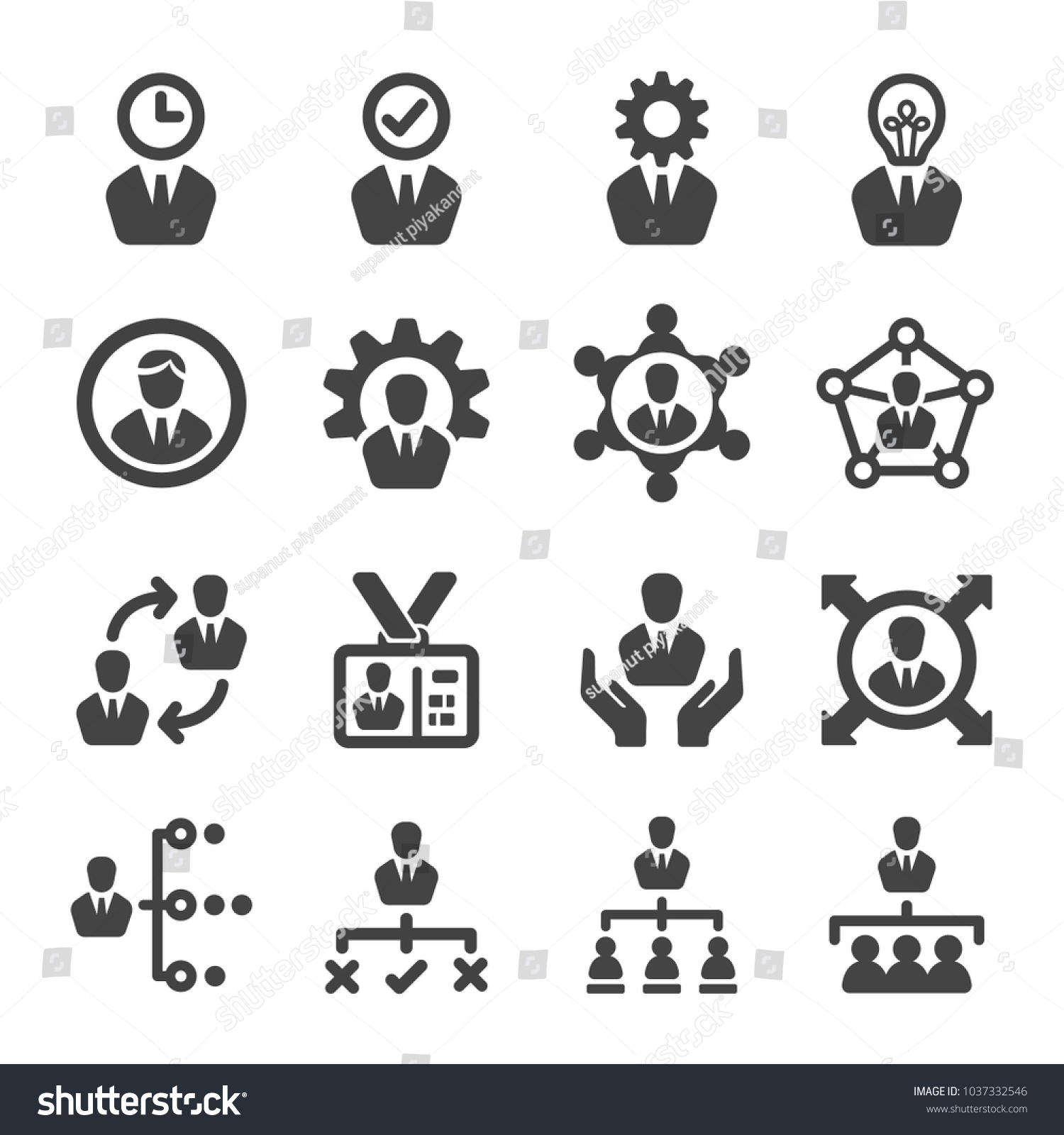 Manager Icon Set Stock Vector (Royalty Free) 1037332546 | Shutterstock