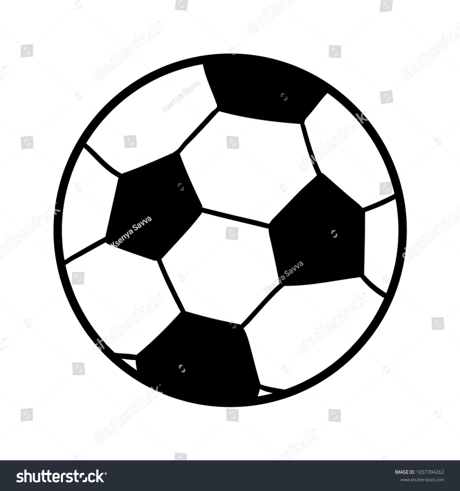 Coloring Book Children Ball Stock Vector (Royalty Free) 1037394262 ...