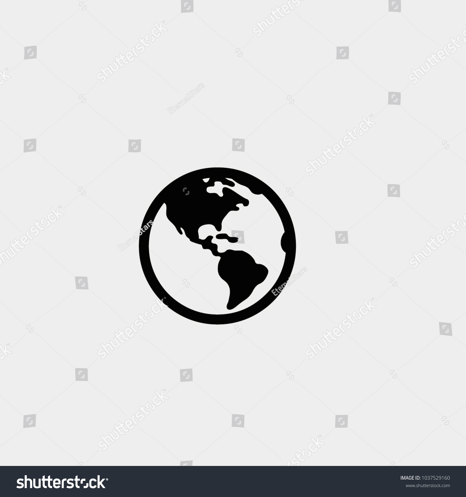 Earth Icon Vector Earth Africa Map Stock Vector (Royalty Free ...