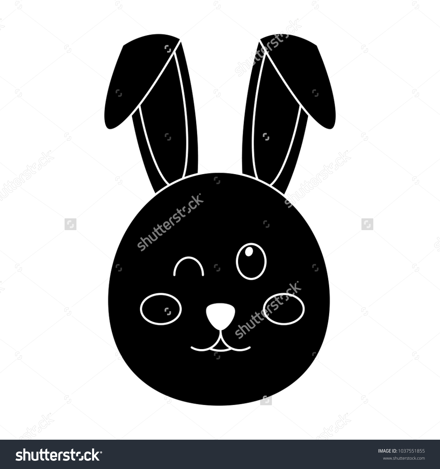 Rabbit Bunny Wink Icon Image Vector Stock Vector (Royalty Free ...