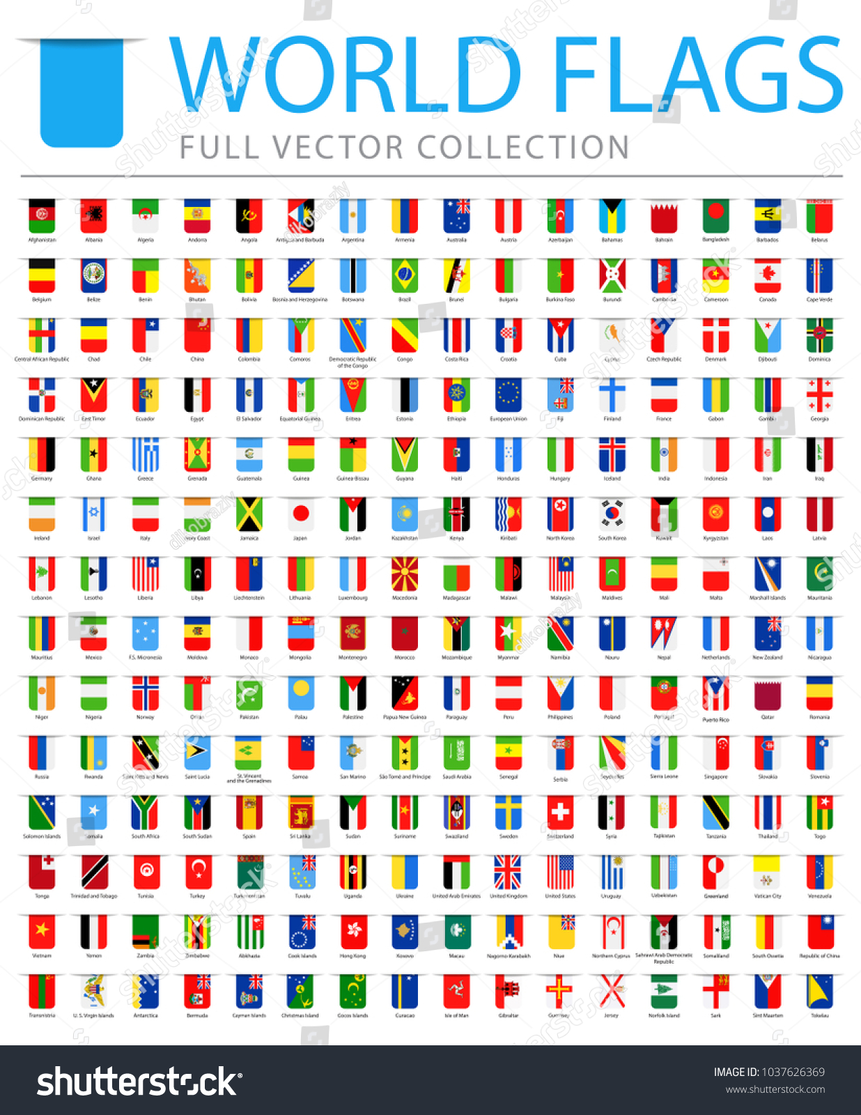 All World Flags Set New Additional Stock Vector (Royalty Free ...