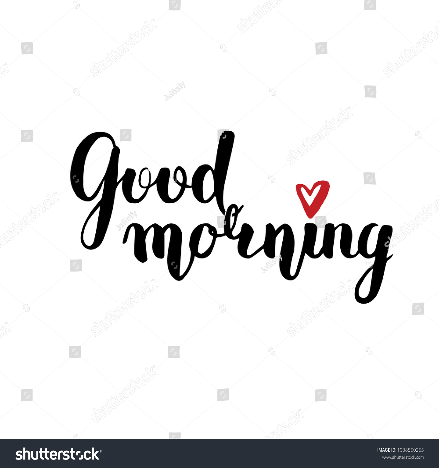 Vector Lettering Good Morning Black Text Stock Vector (Royalty Free ...