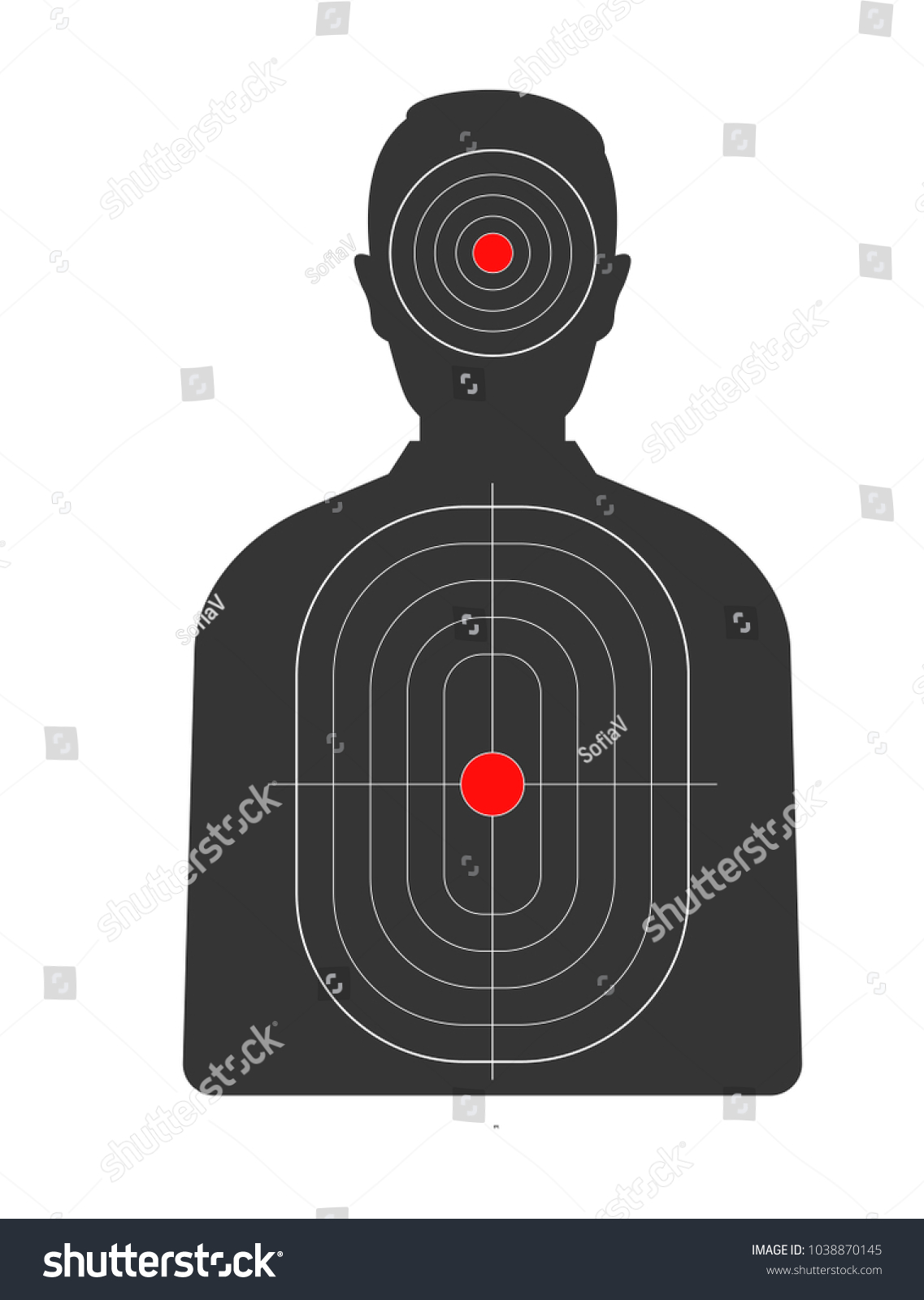 Target Red Spots On Human Black Stock Vector (Royalty Free) 1038870145 ...