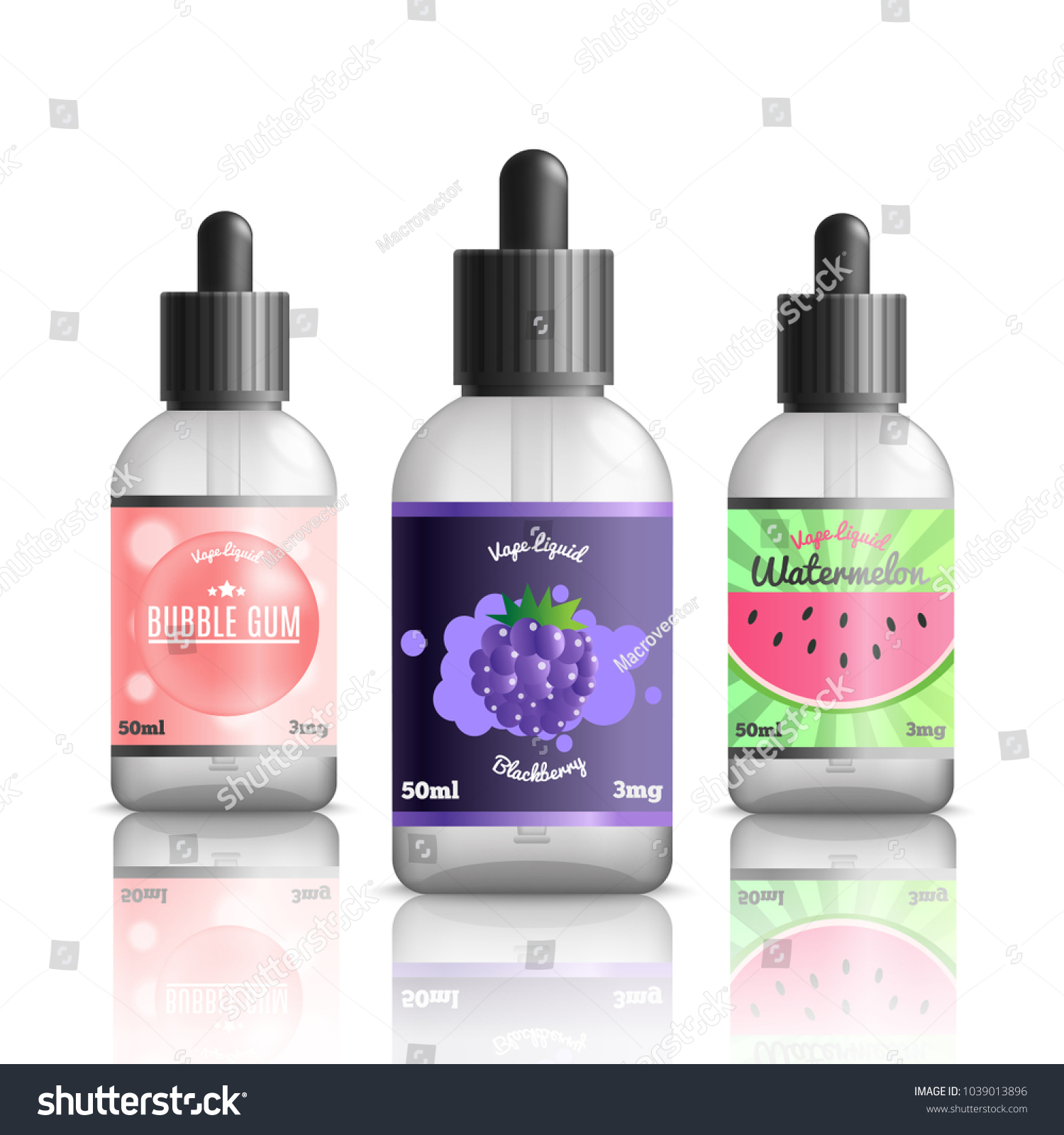 Vaping Identity Realistic Set Isolated Images Stock Vector (Royalty ...