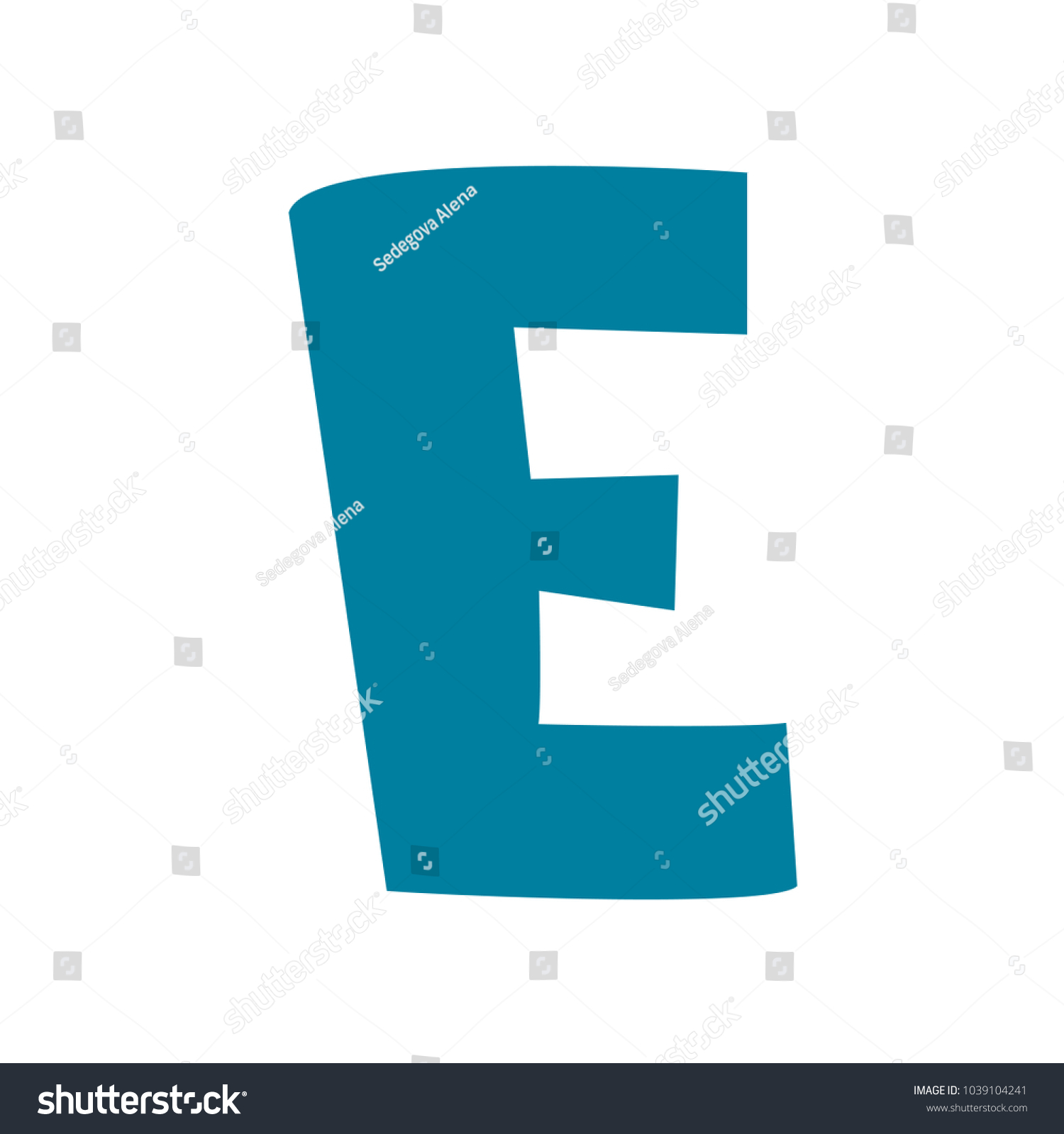 Blue Letter C Cutout Isolated On Stock Vector (Royalty Free) 1039104241 ...