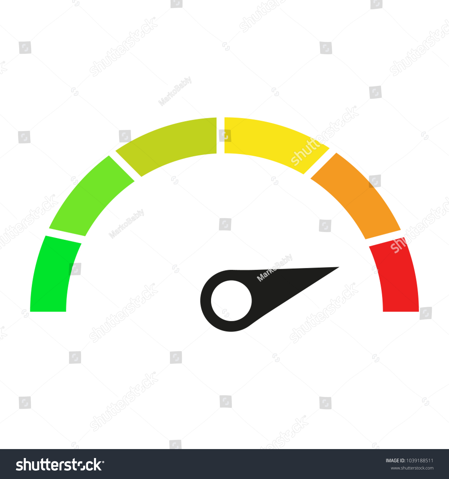 Speedometer Icon Good Bad Vector Green Stock Vector (Royalty Free ...