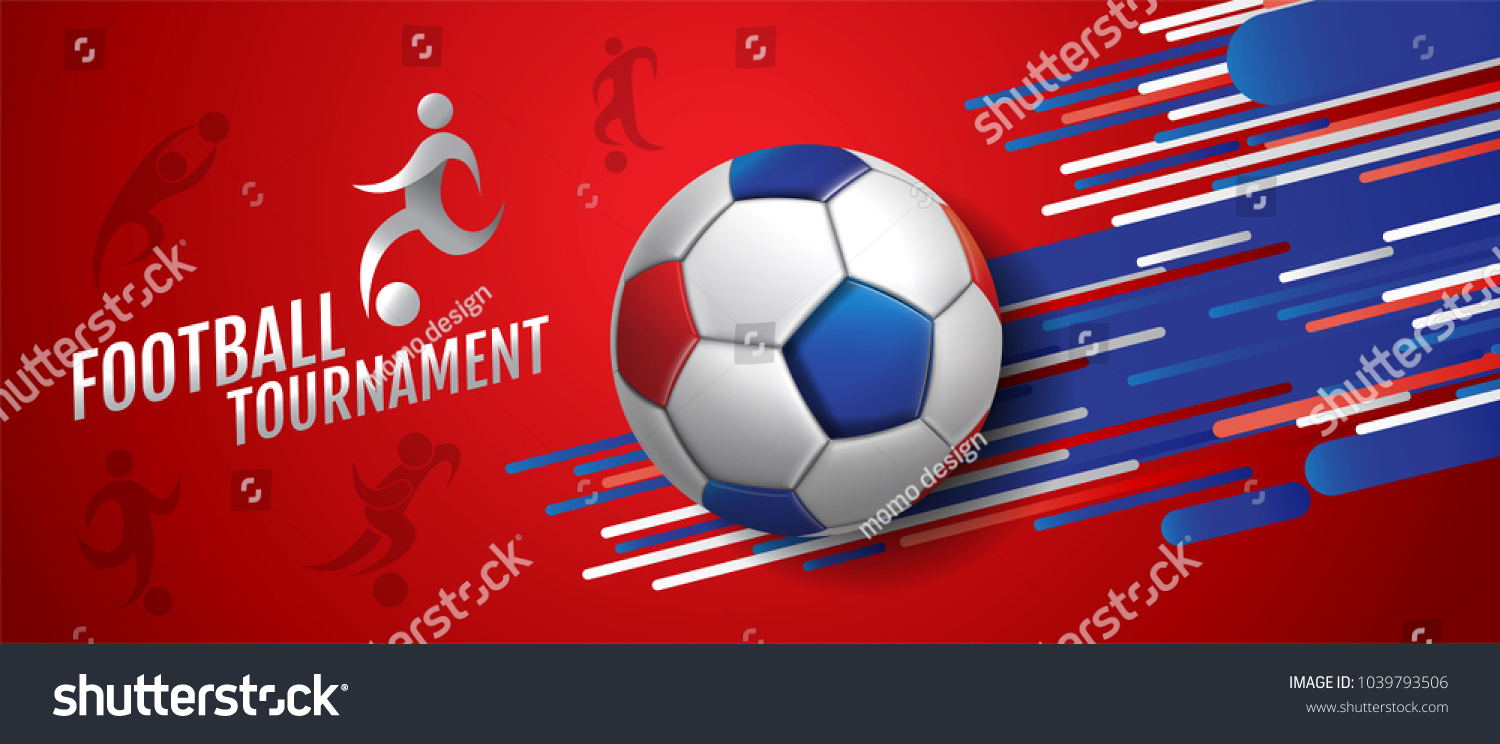 Football Tournament Soccer Cup Design Background Stock Vector (Royalty ...