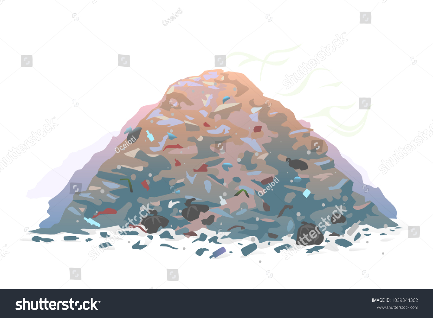 Гора мусора вектор