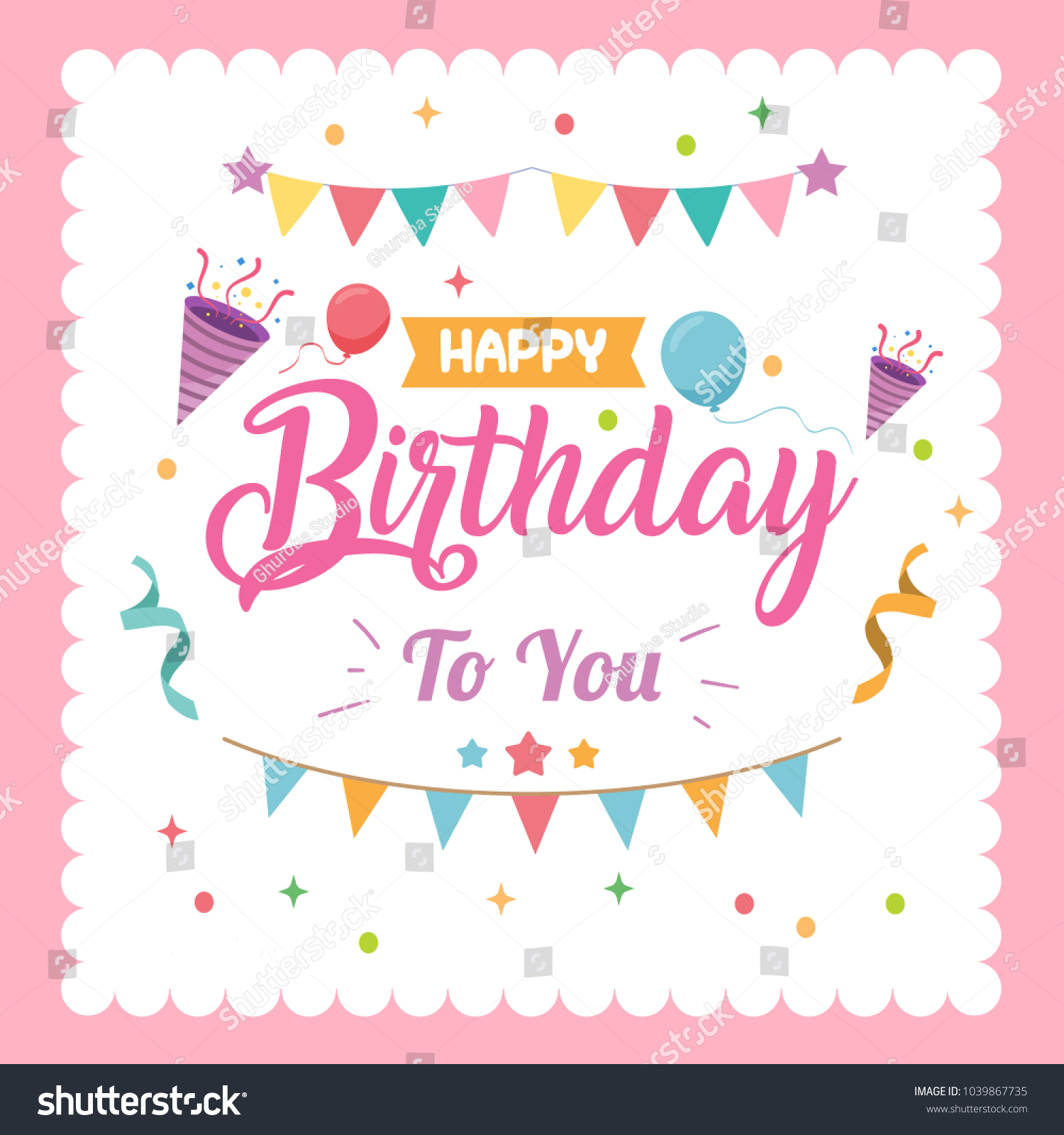 Birthday Background Polka Dots Vector Illustration Stock Vector ...