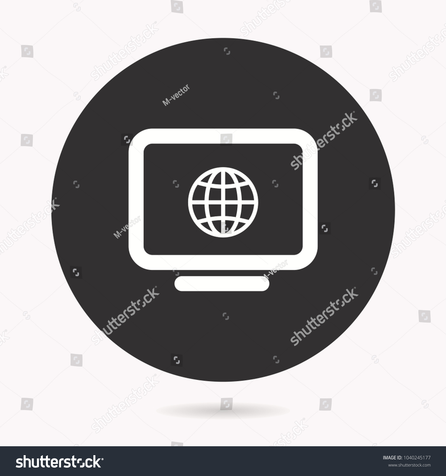 Laptop Vector Icon White Illustration Isolated Stock Vector (Royalty ...