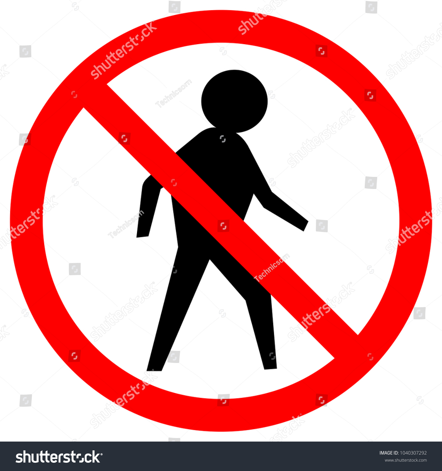 No People Allowed Symbol Signvector Illustration Stock Vector (Royalty ...