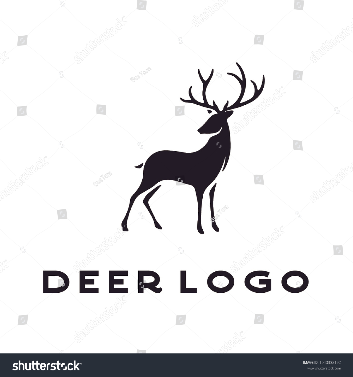 Beauty Elegant Deer Buck Stag Hart Stock Vector Royalty Free 1040332192 Shutterstock 0971