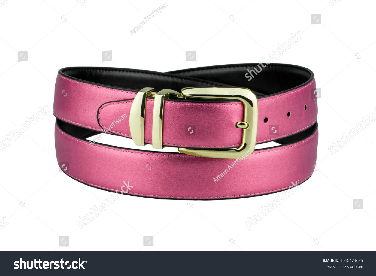 mens pink belt