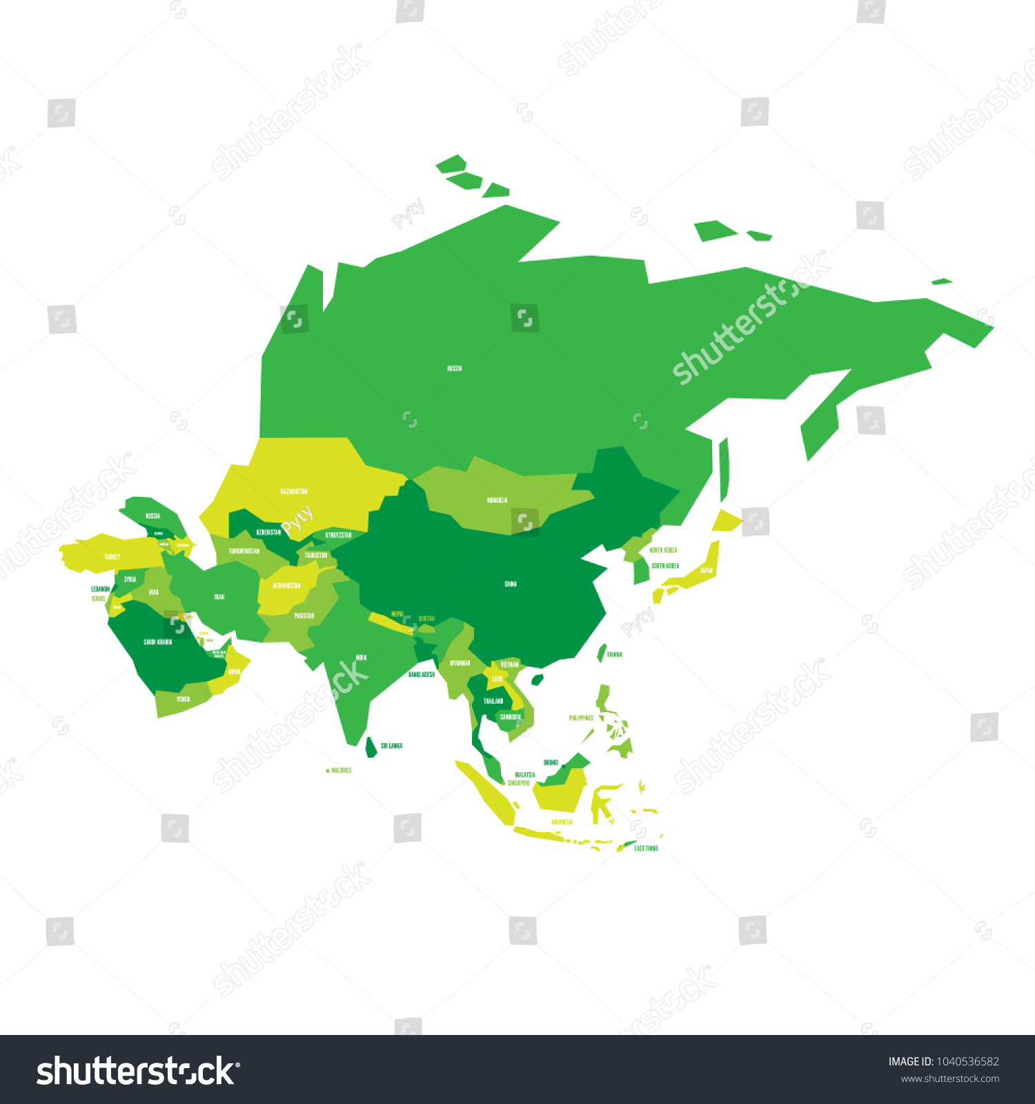 Very Simplified Vector Infographical Political Map Vector De Stock Libre De Regalías 0749