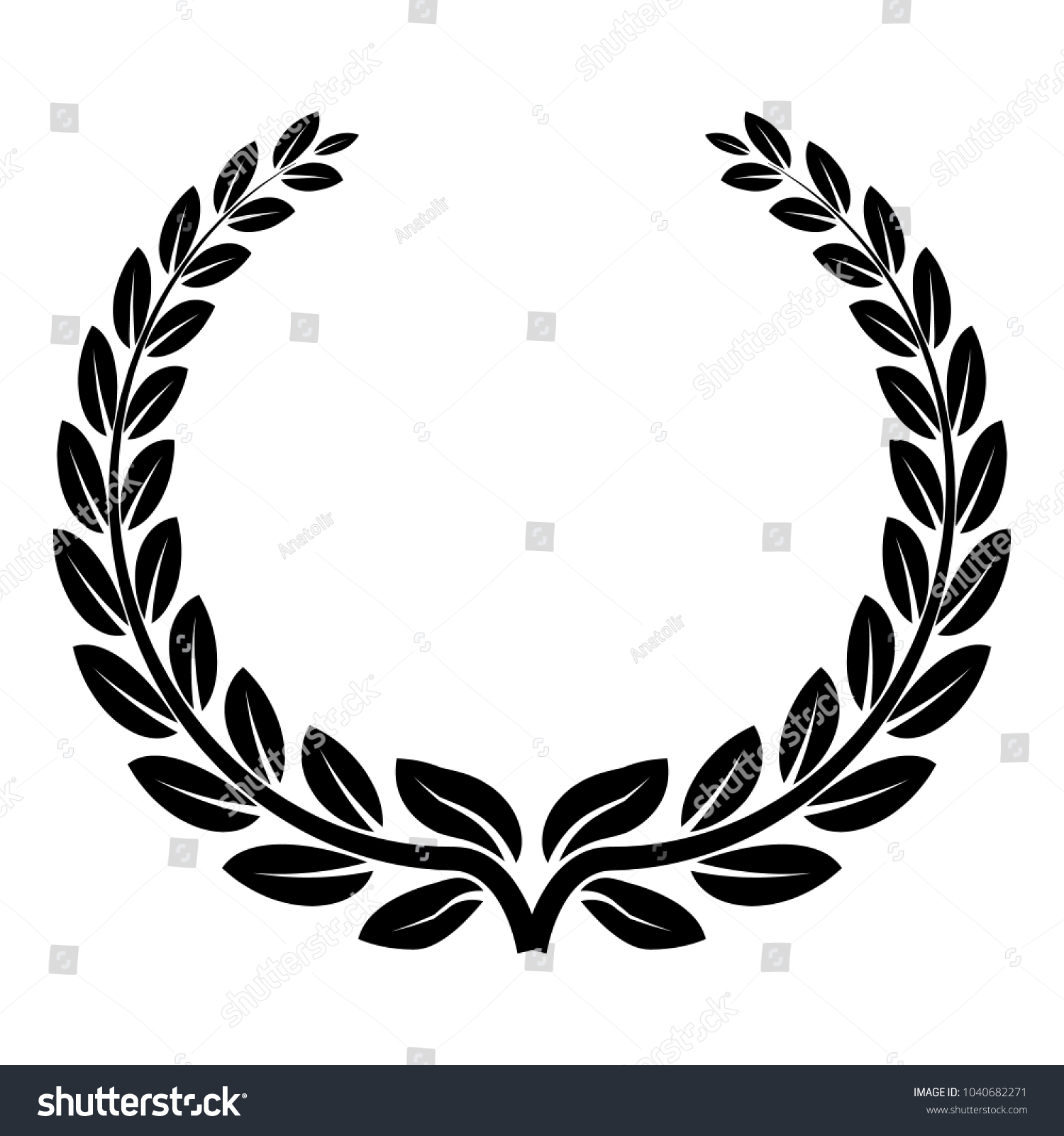 Anniversary Laurel Wheat Wreath Logo Icon Stock Vector (Royalty Free ...
