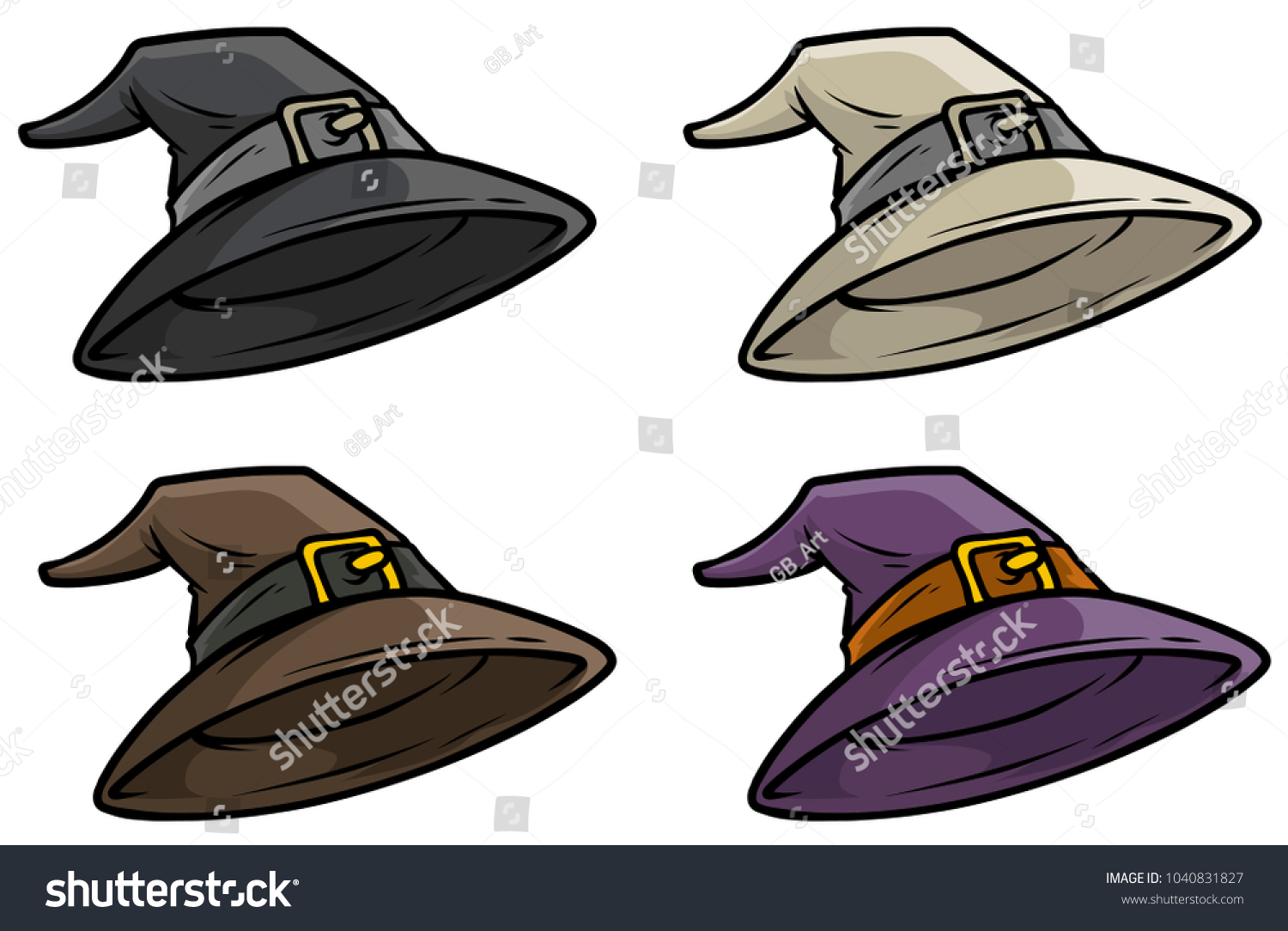 Cartoon Magician Medieval Old Top Hat Stock Vector (Royalty Free ...