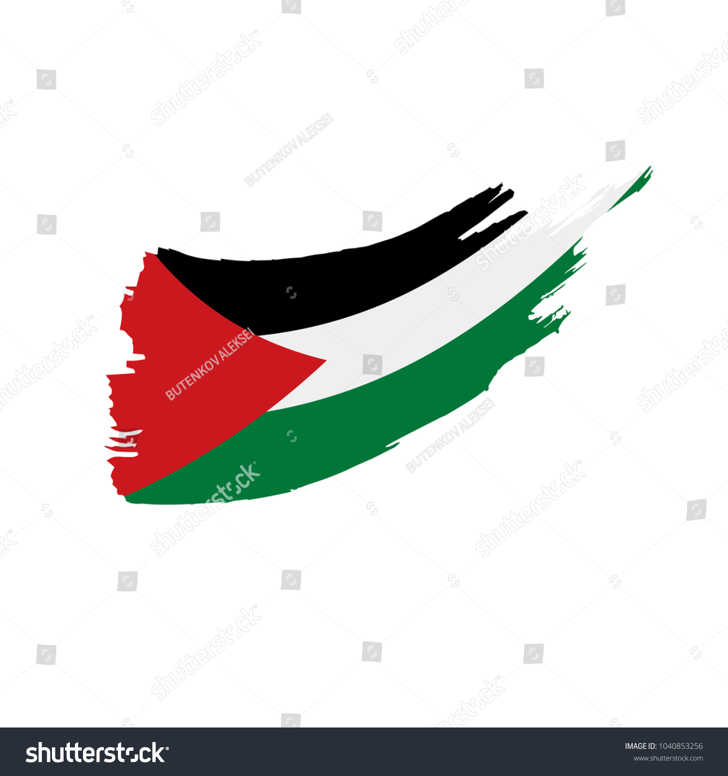 Palestine Flag Vector Illustration Stock Vector (Royalty Free ...