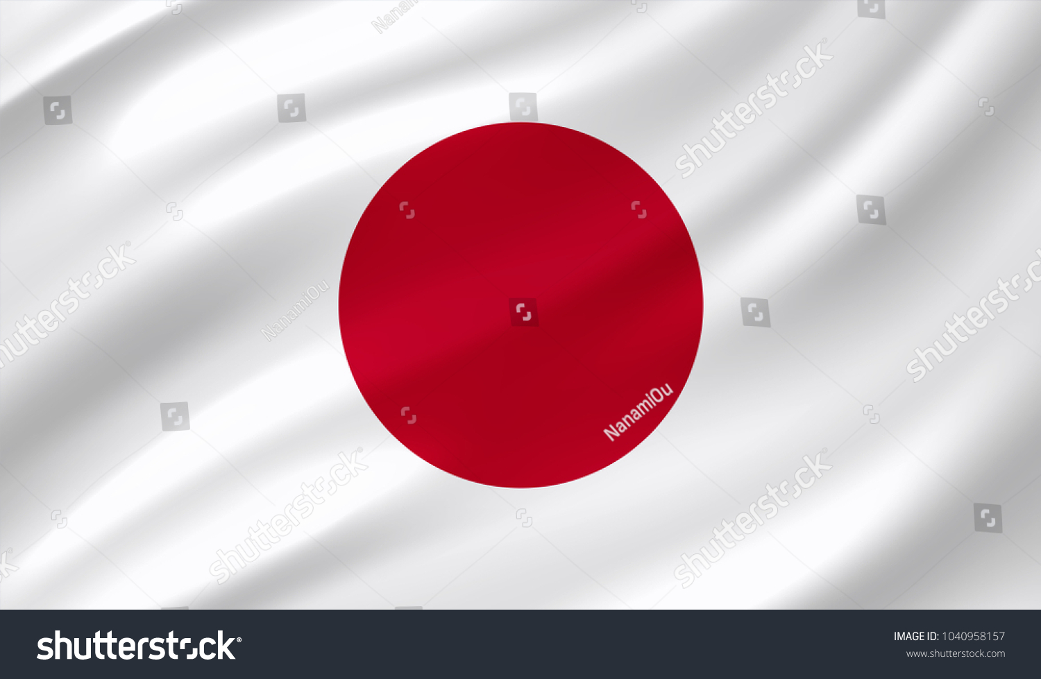 Japan Flag Vector Illustration Stock Vector (Royalty Free) 1040958157 ...