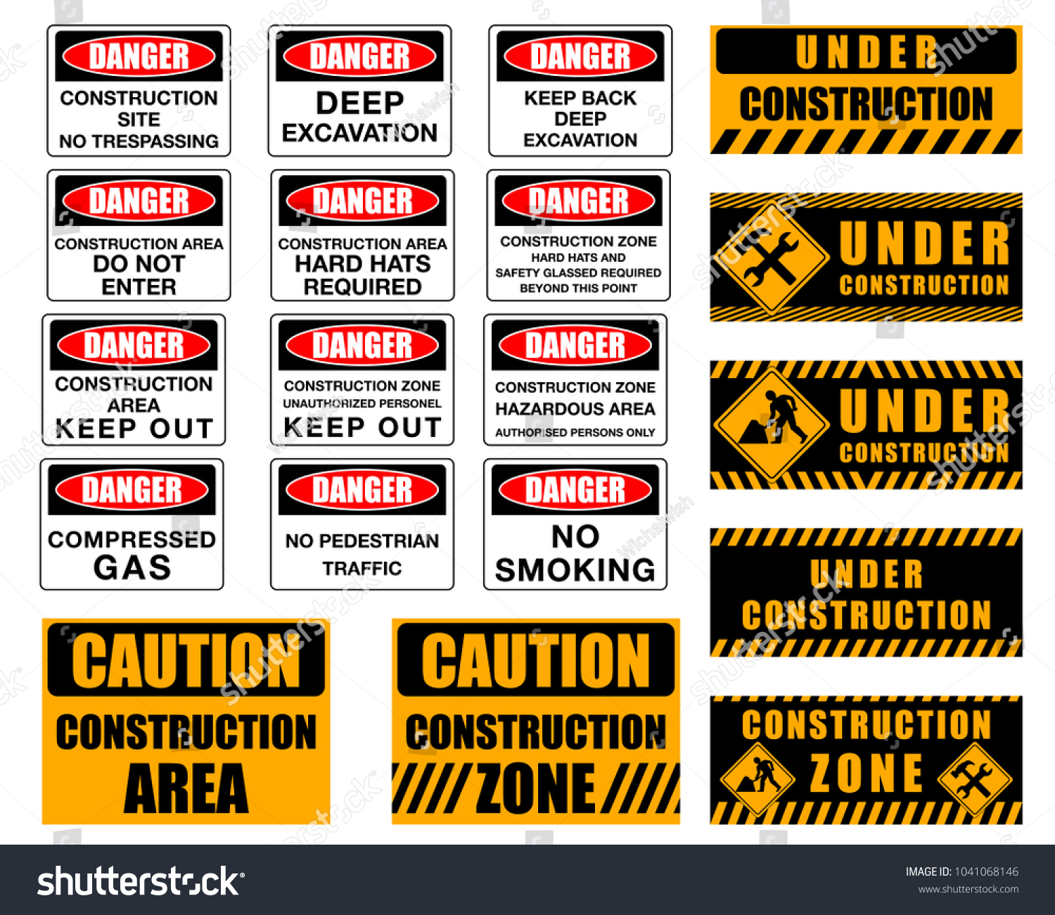 warning-signs-danger-signs-construction-sites-vector-de-stock-libre