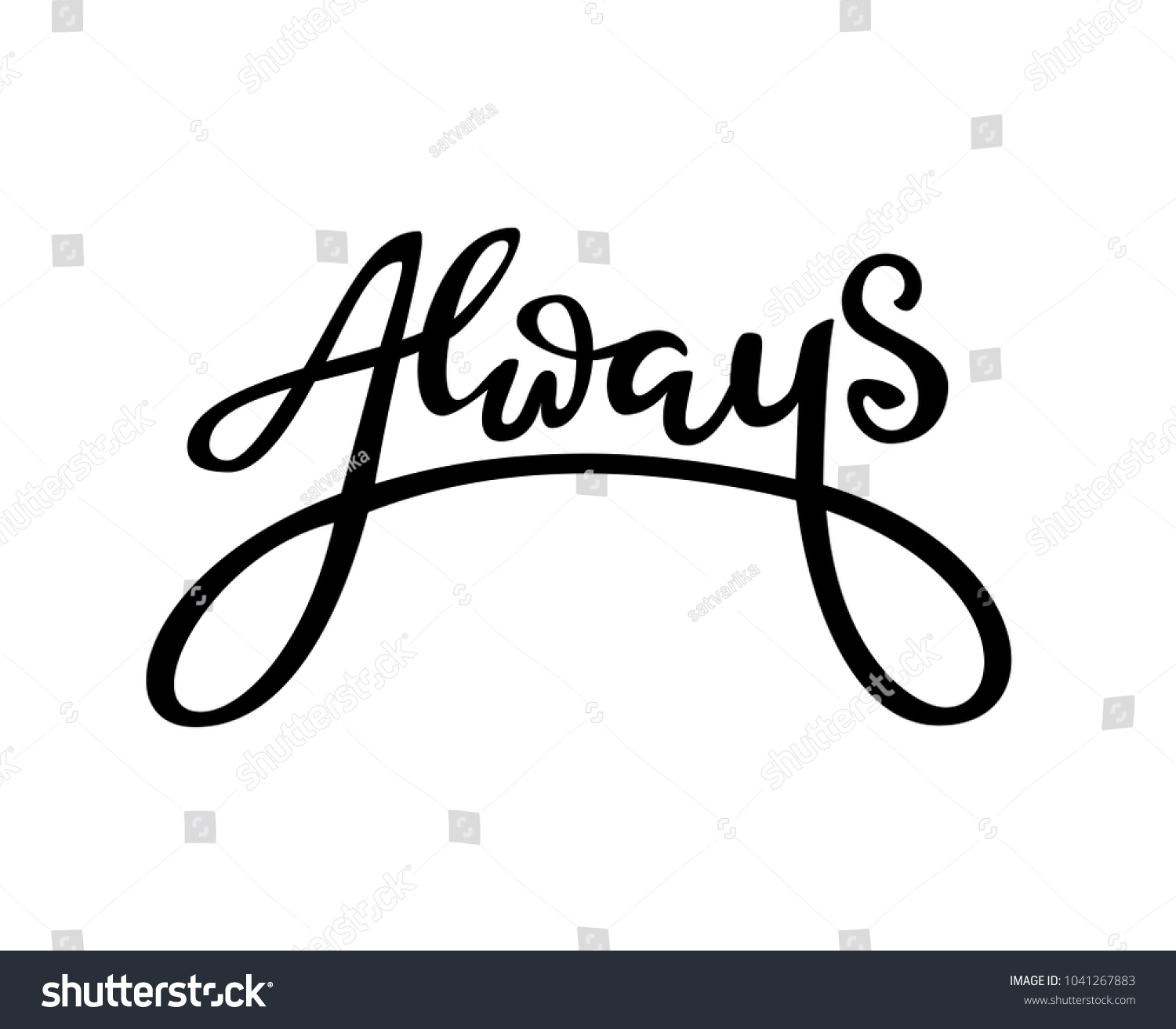 Always Lettering Logo Hand Sketched Card Stock Vector (Royalty Free ...