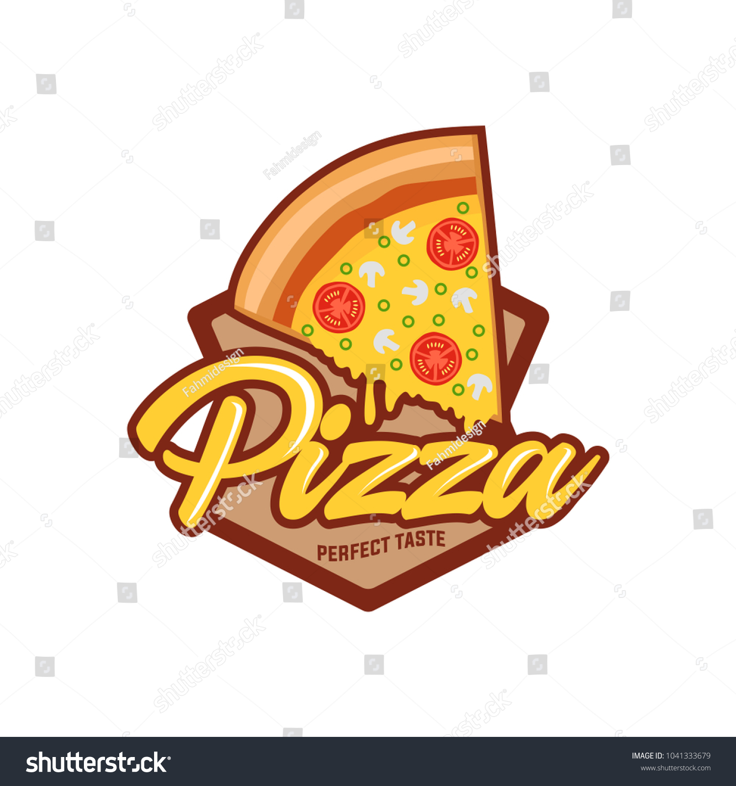 Pizza Cafe Logo Pizza Icon Emblem Stock Vector (Royalty Free ...