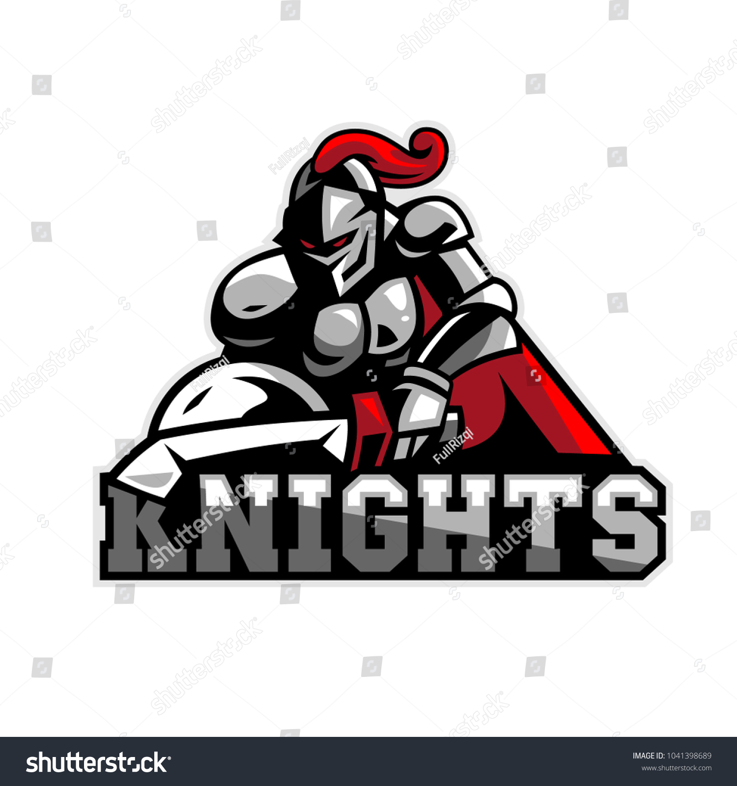 Knights Mascot Logo Stock Vector (Royalty Free) 1041398689 | Shutterstock