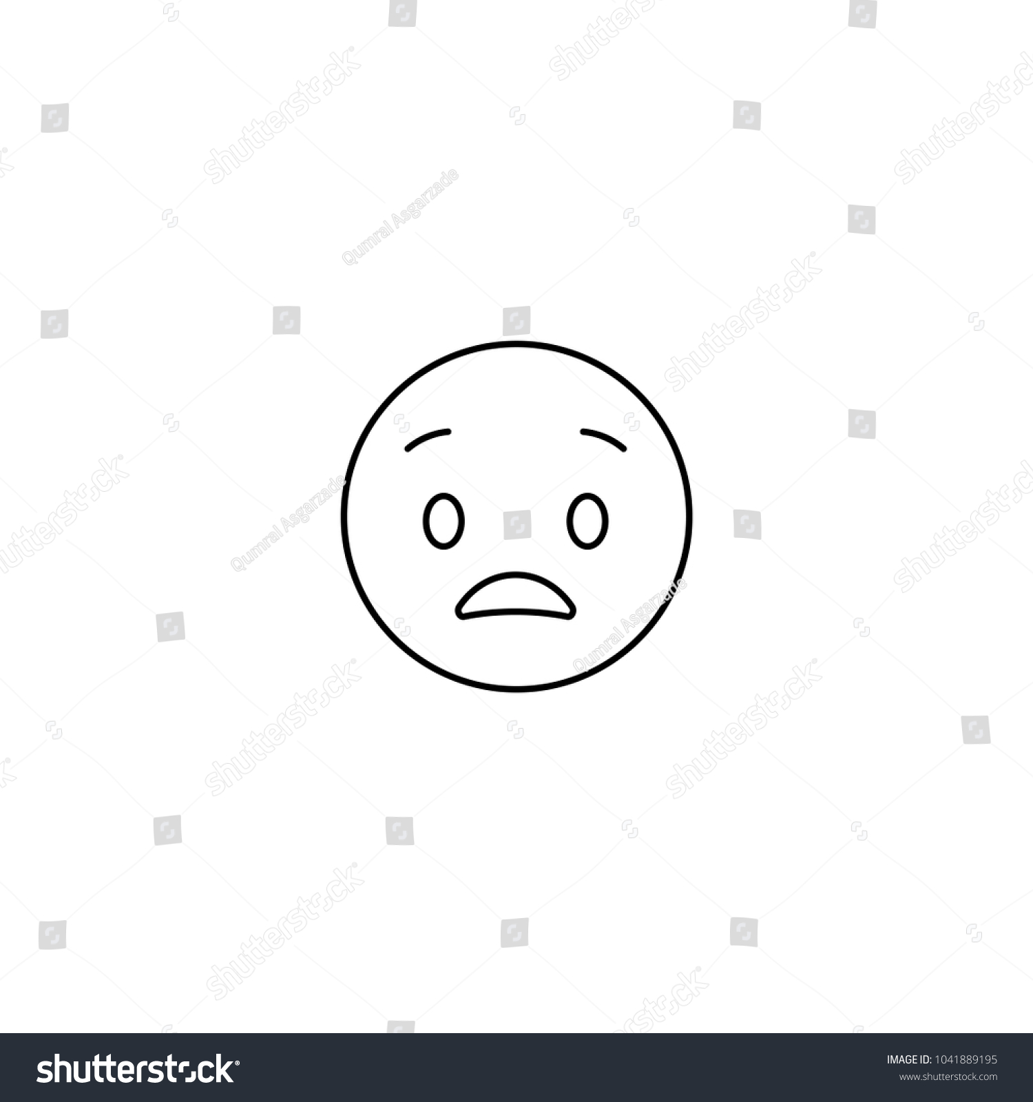 Fearful Face Emoji Stock Vector (Royalty Free) 1041889195 | Shutterstock