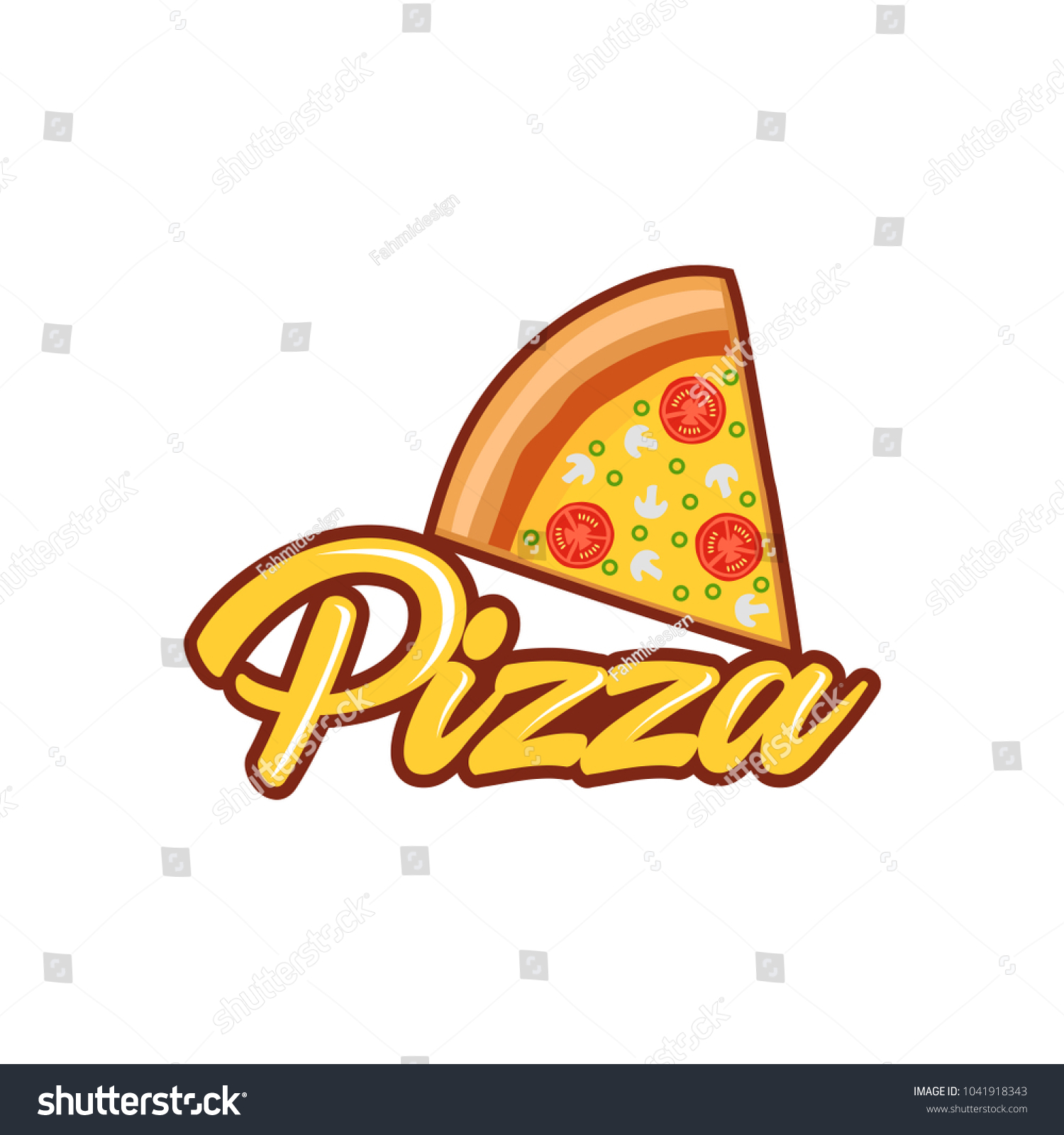 Pizza Cafe Logo Pizza Icon Emblem Stock Vector (Royalty Free ...