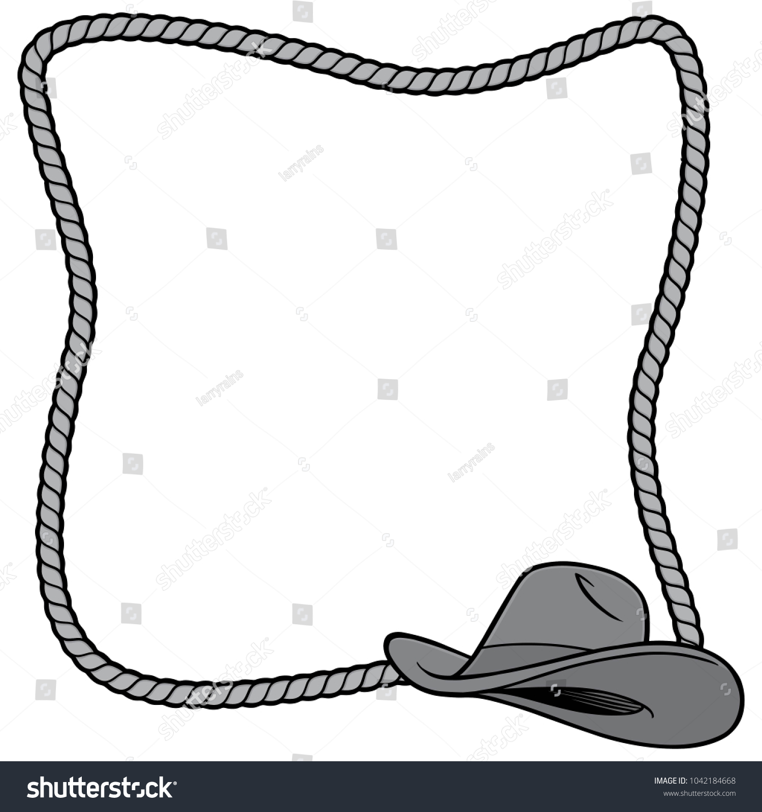 cowboys hat with white rope