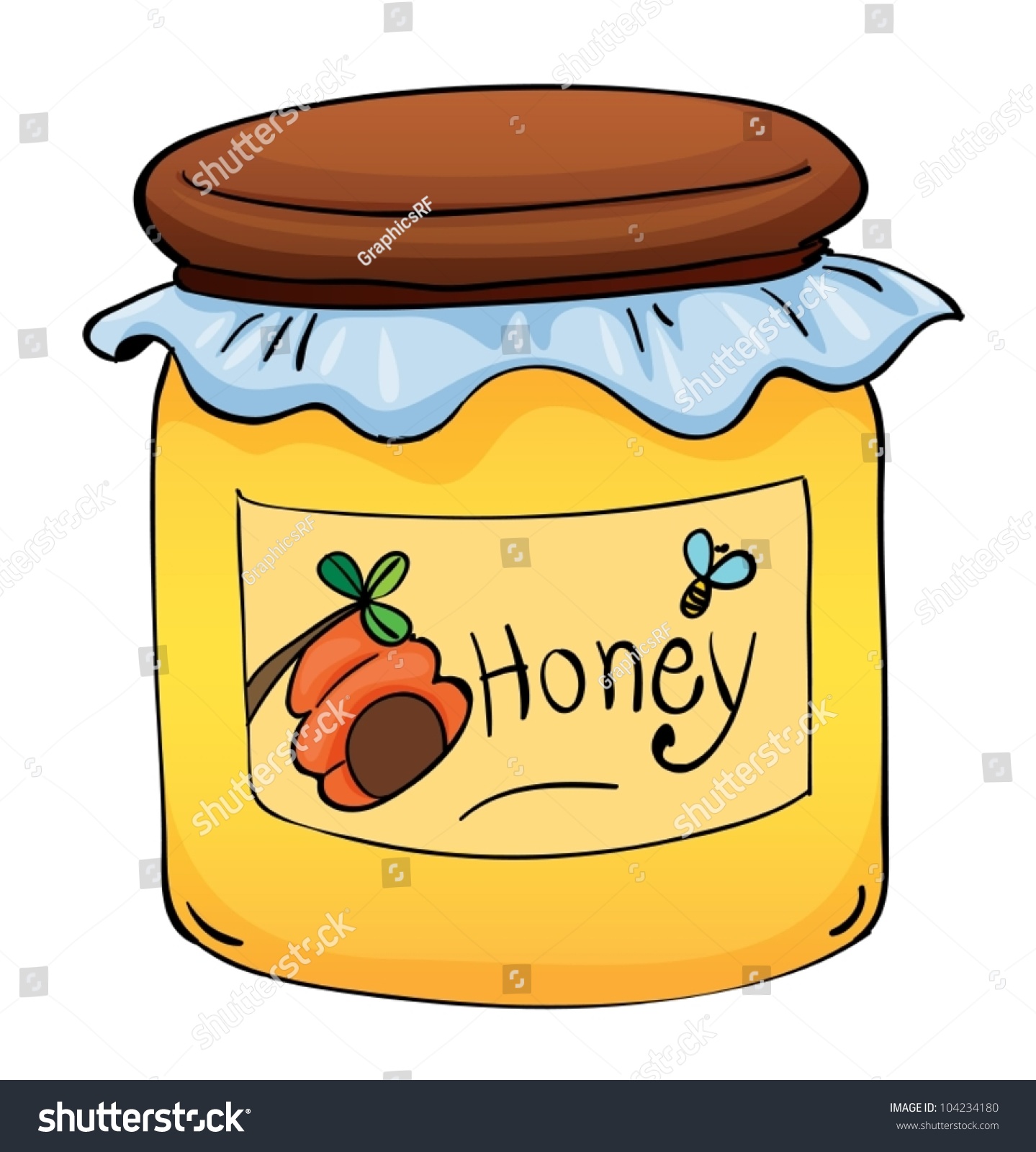 Illustration Honey Jar Stock Vector Royalty Free Shutterstock