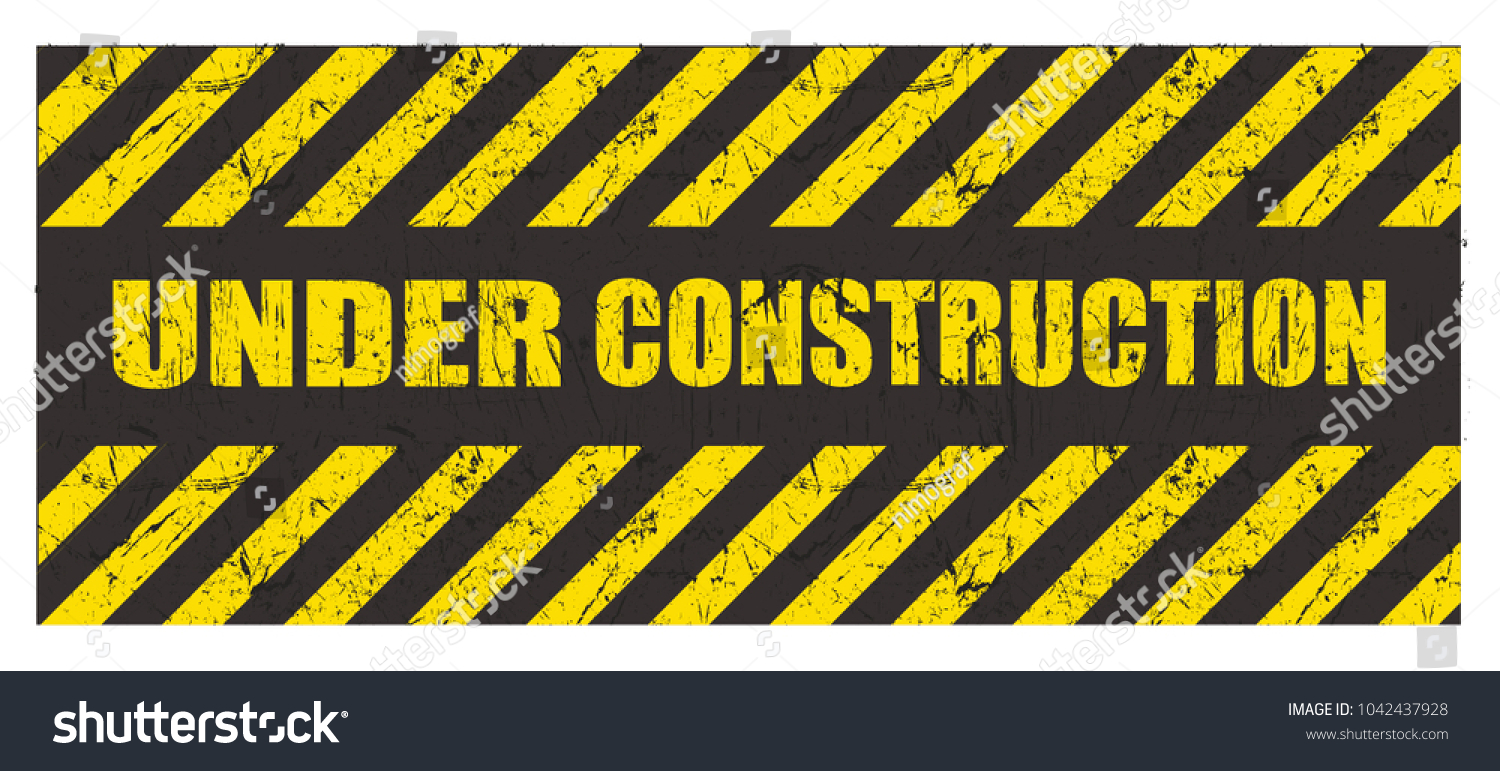 Under Construction Industrial Sign Vector Illustration Stock Vector ...