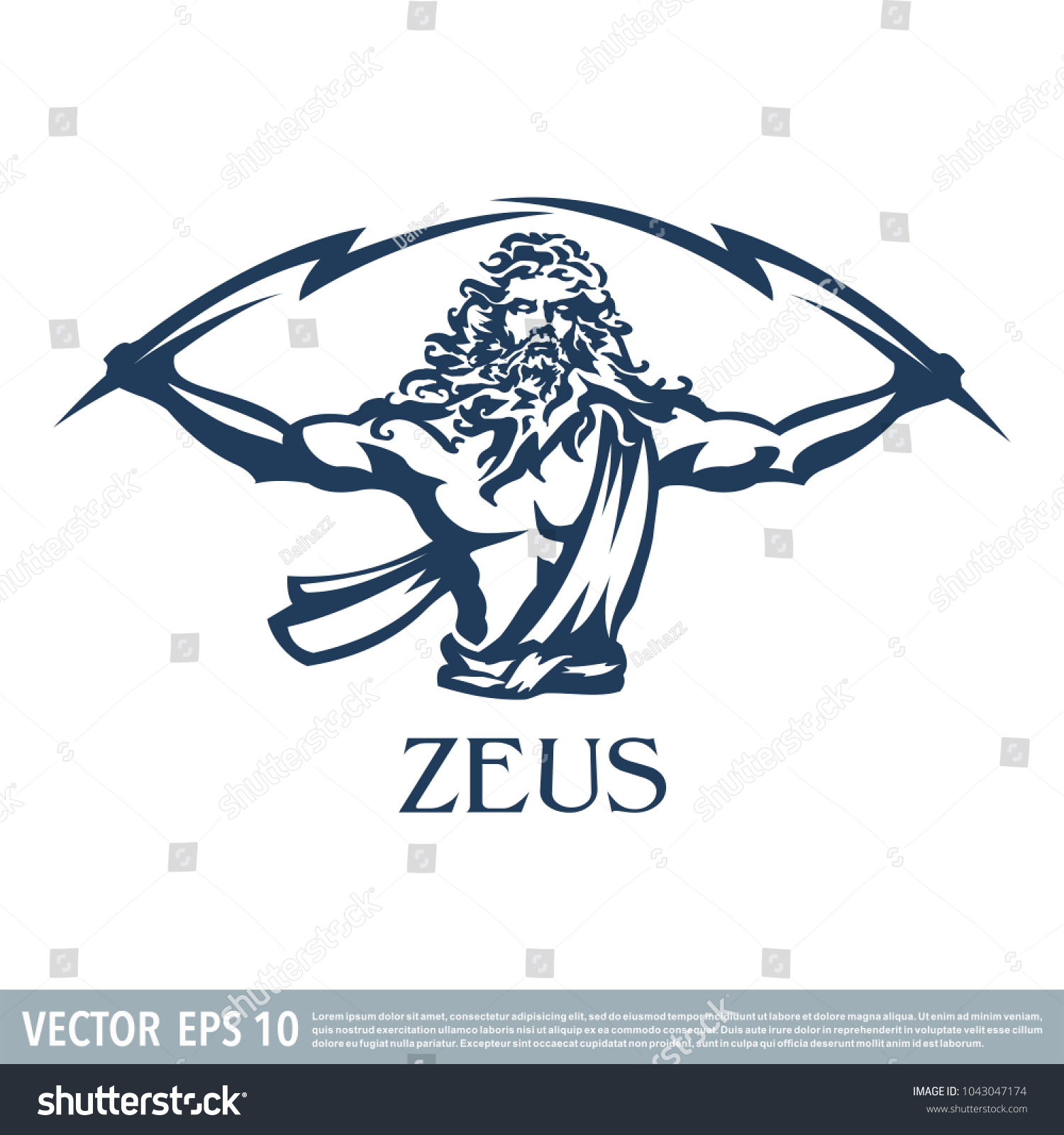 Эскиз векторный Зевс