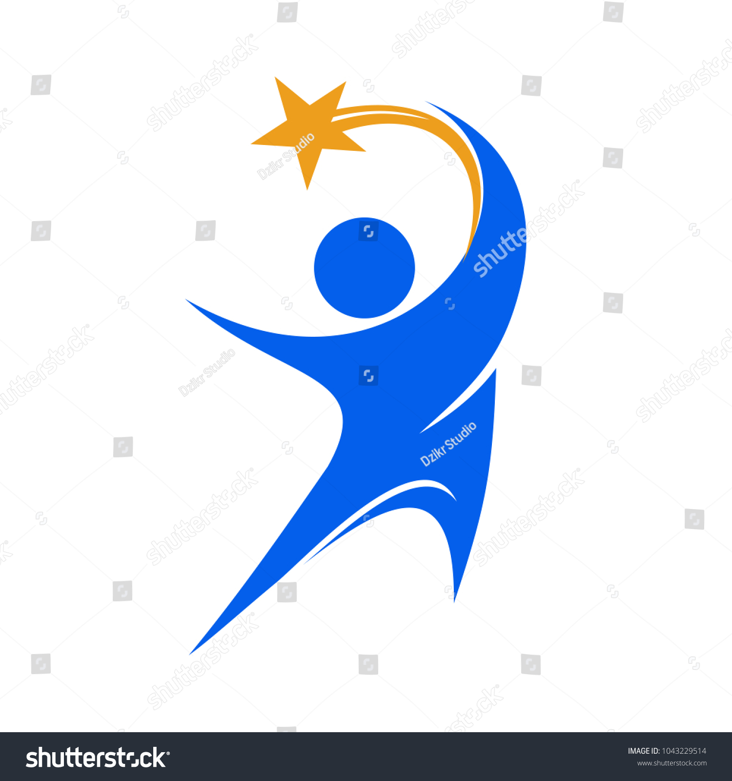 People Star Logo Template Stock Vector (Royalty Free) 1043229514 ...