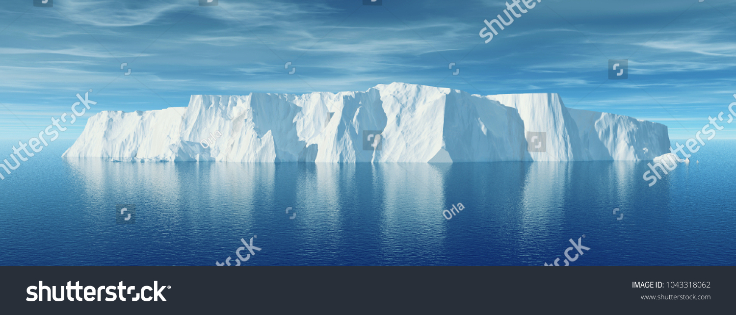 View Iceberg Beautiful Transparent Sea On Stock Illustration 1043318062 