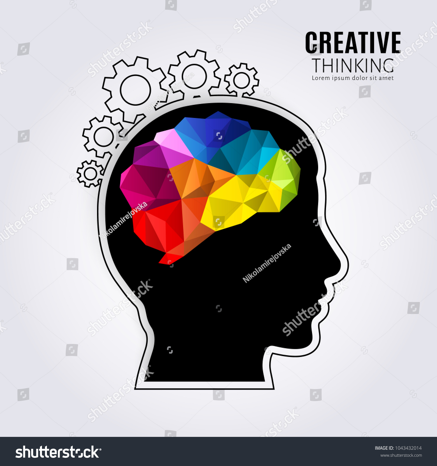 Creative Mind Concept Human Brain Inside Stock Vector (Royalty Free ...